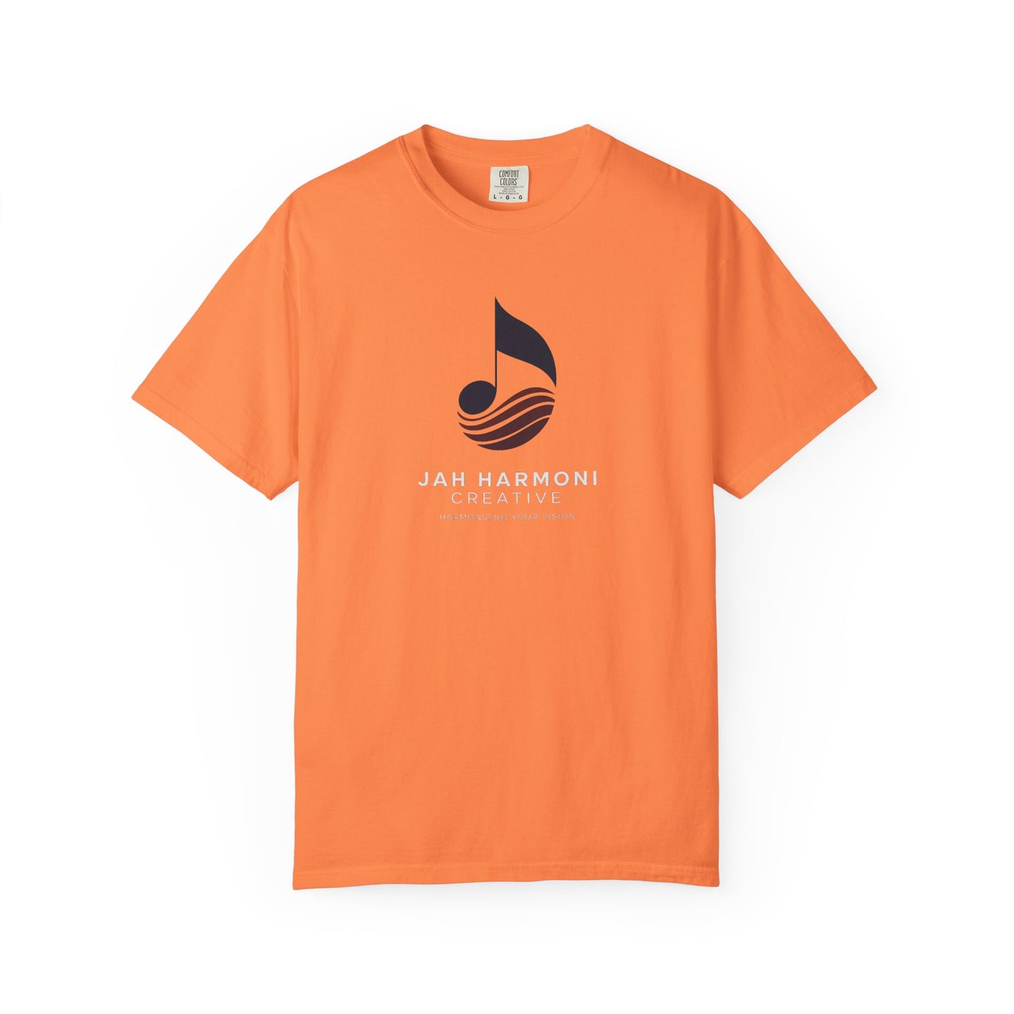 Music Logo T‑Shirt — “Jah Harmoni Creative” Branded Tee