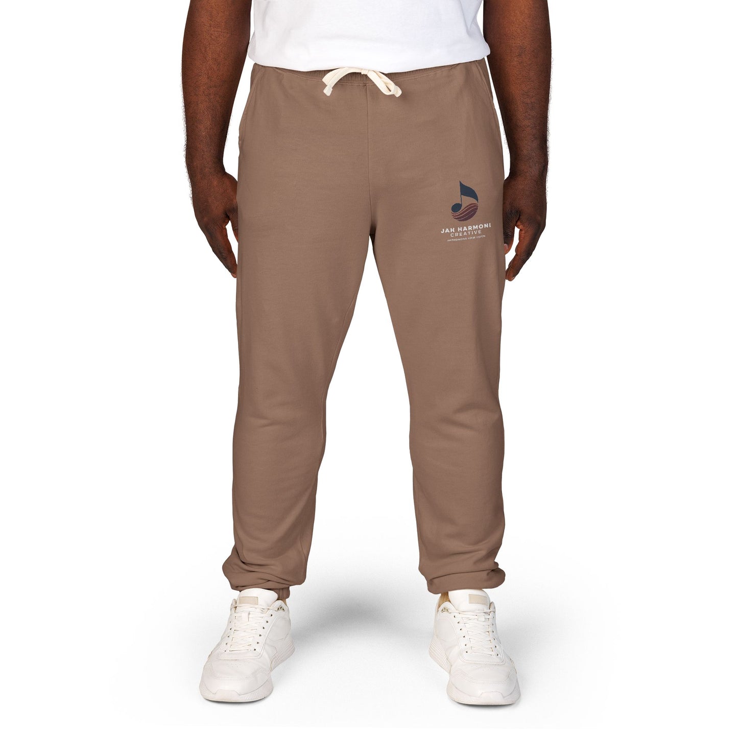 Garment-Dyed Fleece Sweatpants — Relaxed Unisex Joggers with Subtle Patch Logo