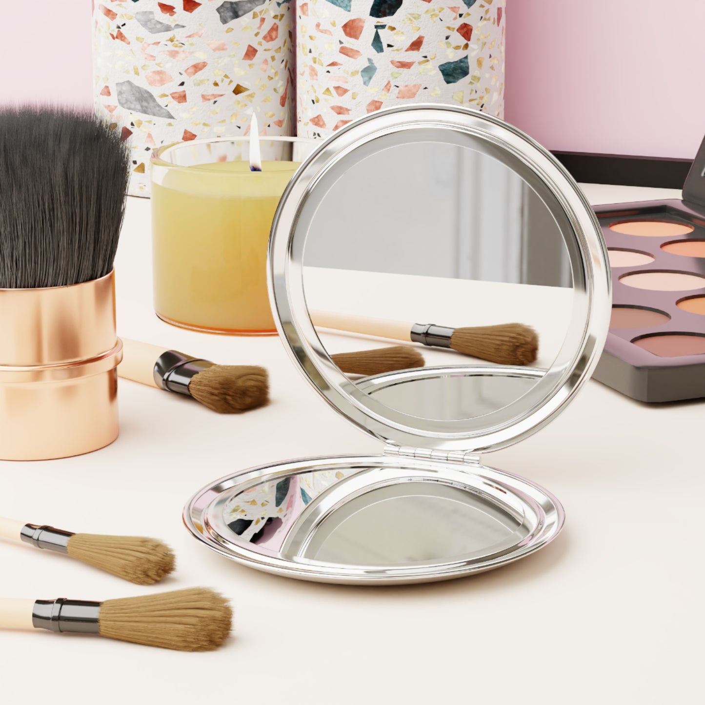 Compact Travel Mirror — Branded Jah Harmoni Creative Pocket Mirror