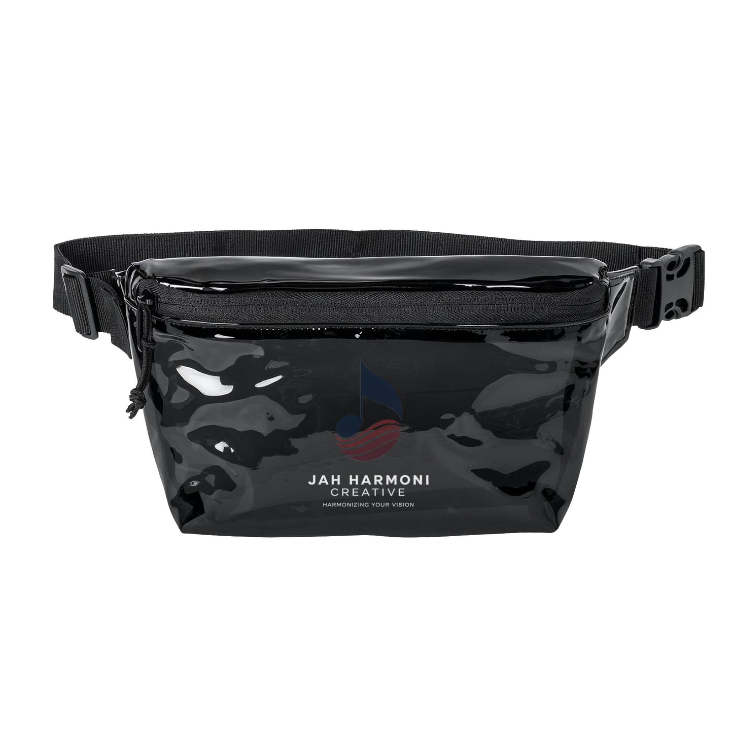 Jah's Clear Vinyl Fanny Pack — Transparent Festival Waist Bag with Logo