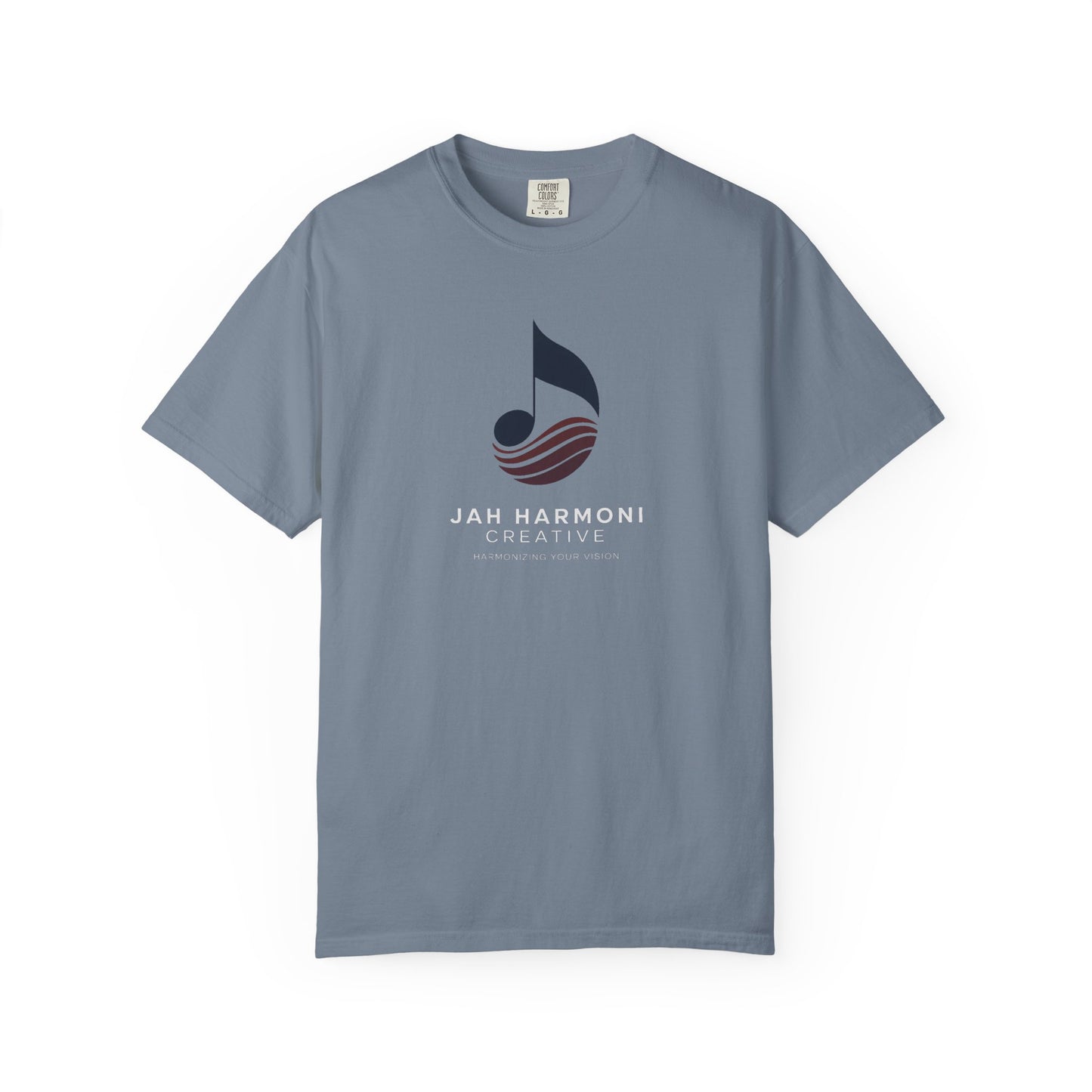 Music Logo T‑Shirt — “Jah Harmoni Creative” Branded Tee