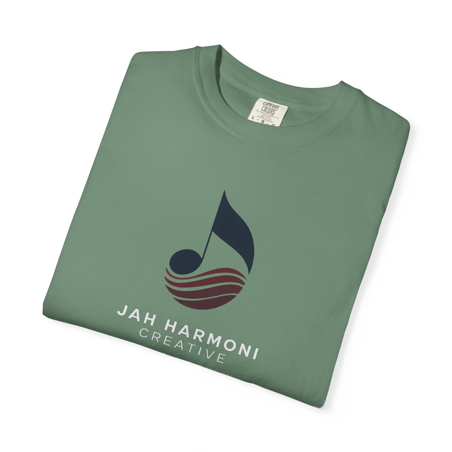 Music Logo T‑Shirt — “Jah Harmoni Creative” Branded Tee