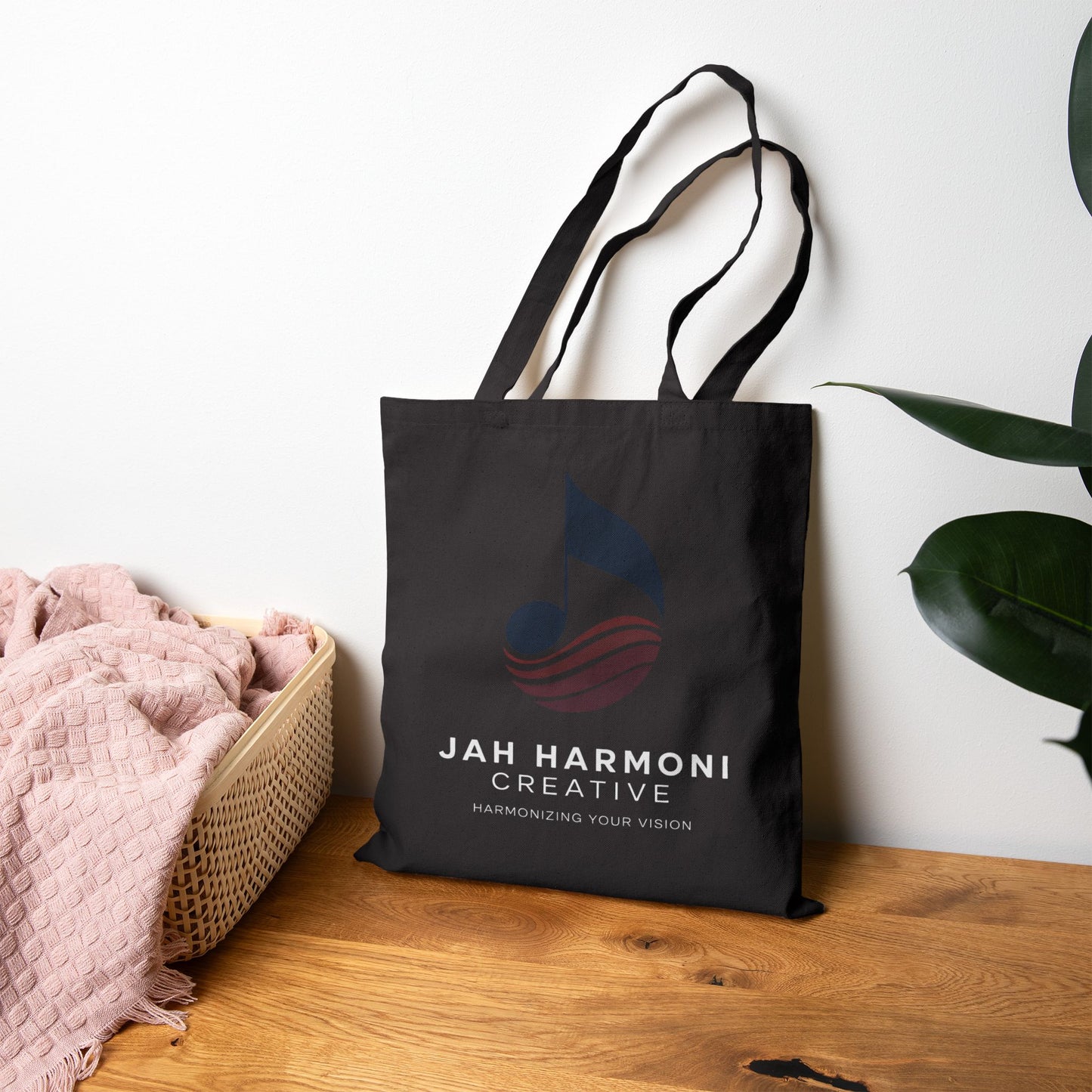 Canvas Tote Bag — Jah Harmoni Creative Logo Eco Shopper
