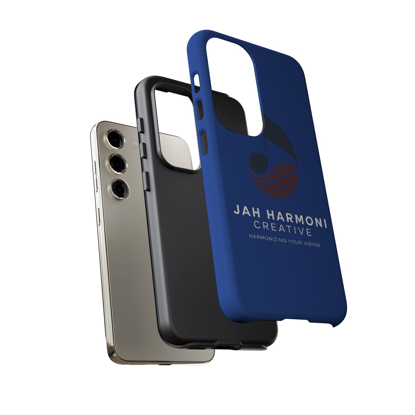 Tough Cases - Blue Logo Phone Case | Jah Harmoni Creative Protective Cover