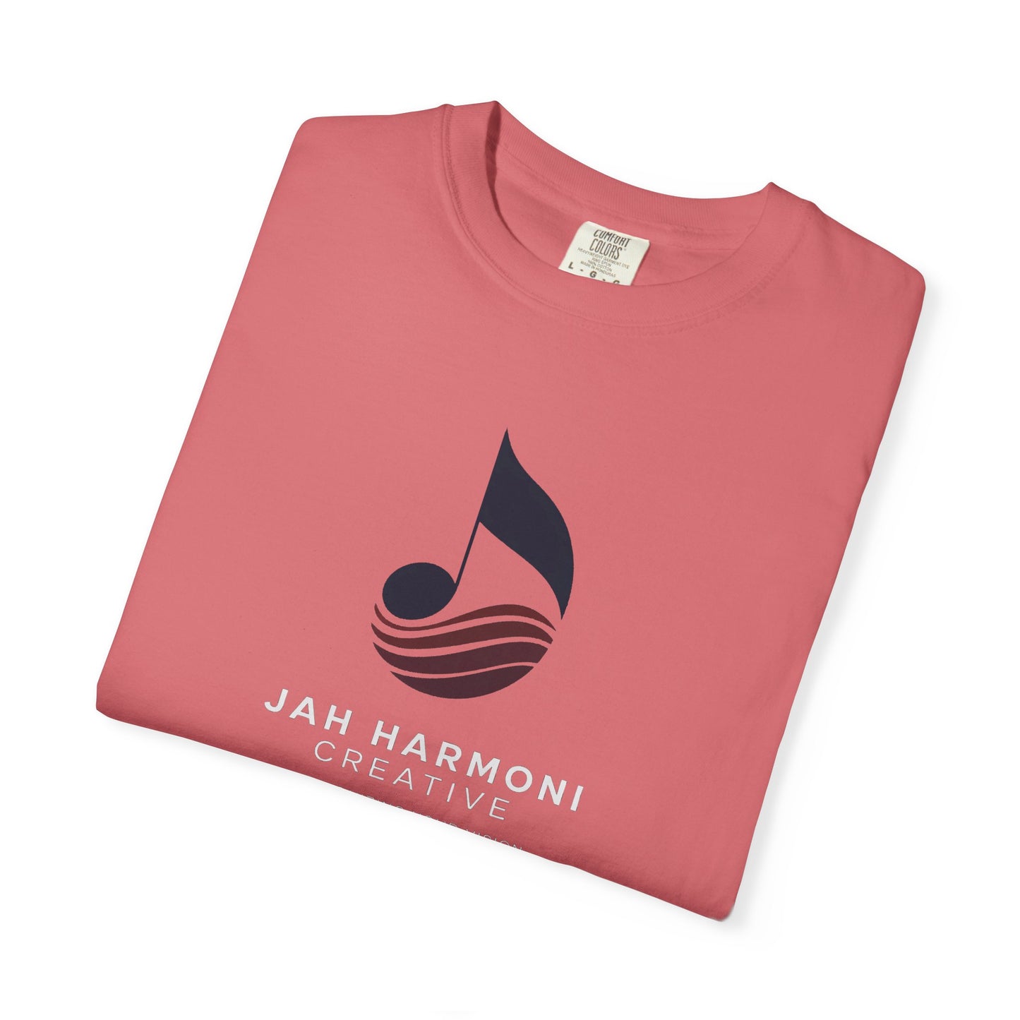 Music Logo T‑Shirt — “Jah Harmoni Creative” Branded Tee