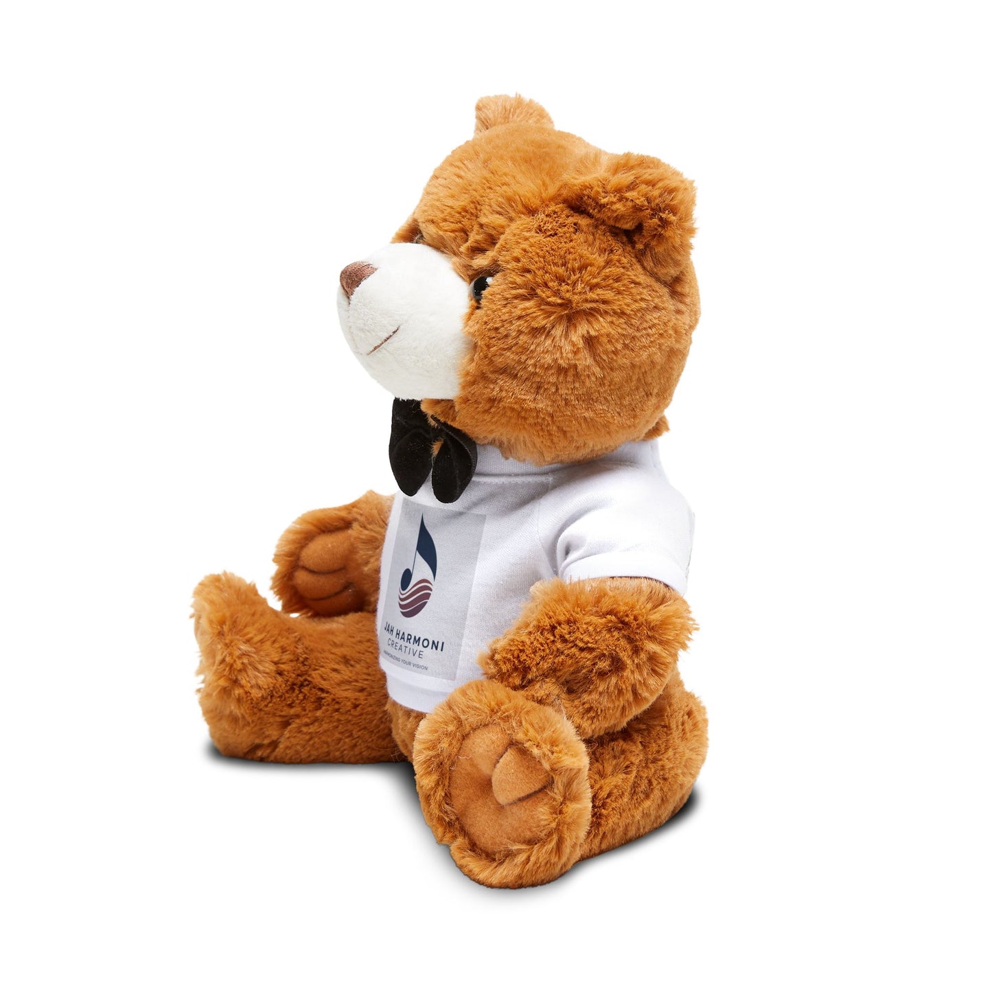 Plush Jah Harmoni Teddy Bear with Custom Logo T‑Shirt — Soft Branded Gift Toy