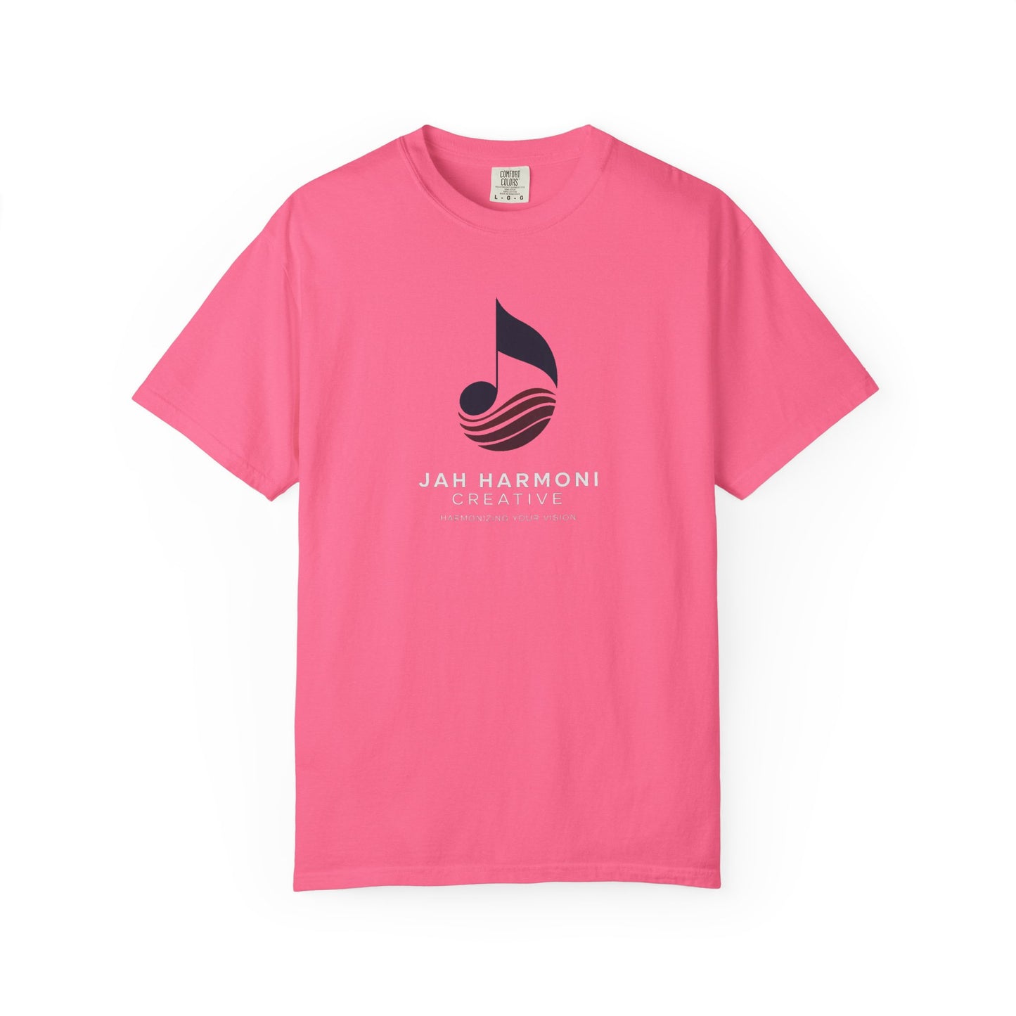 Music Logo T‑Shirt — “Jah Harmoni Creative” Branded Tee