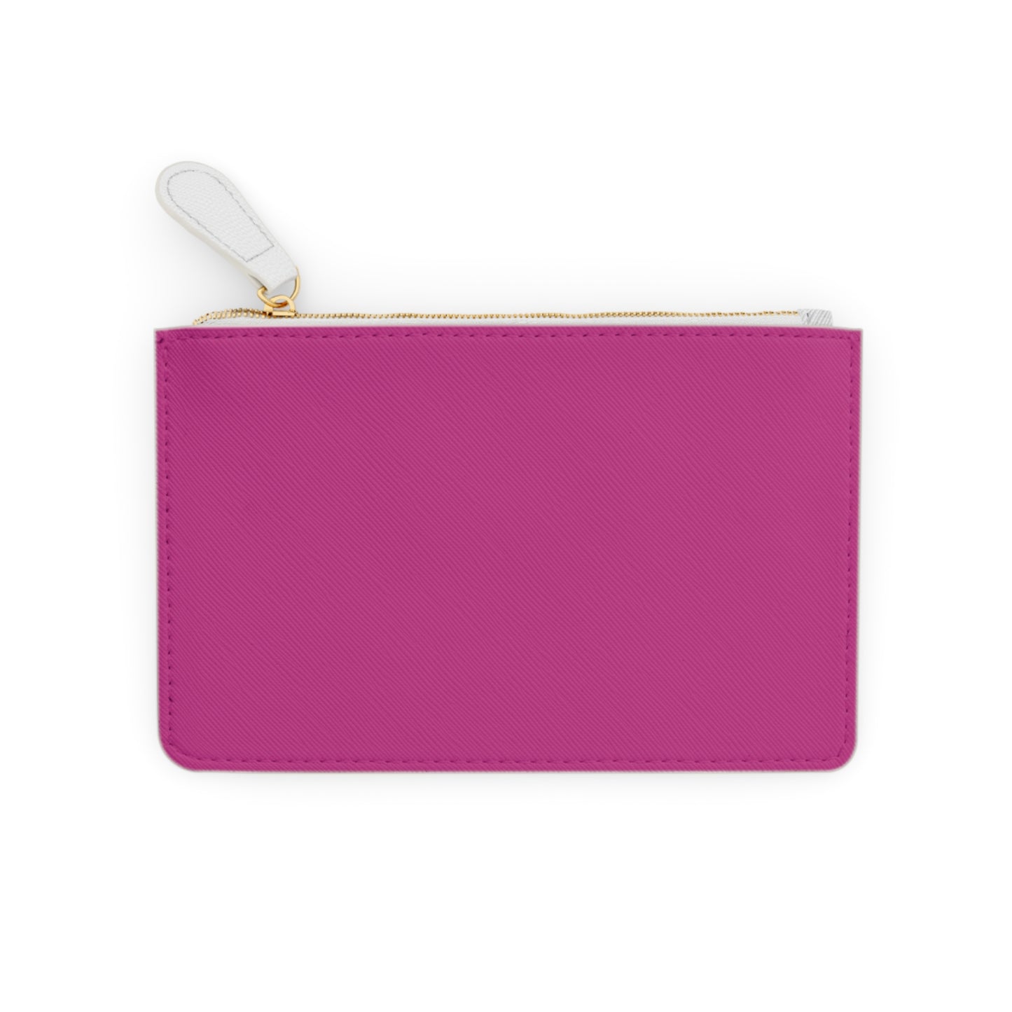 Mini Clutch Bag — Pink Logo Wristlet with 'Jah Harmoni Creative' Music Note Design