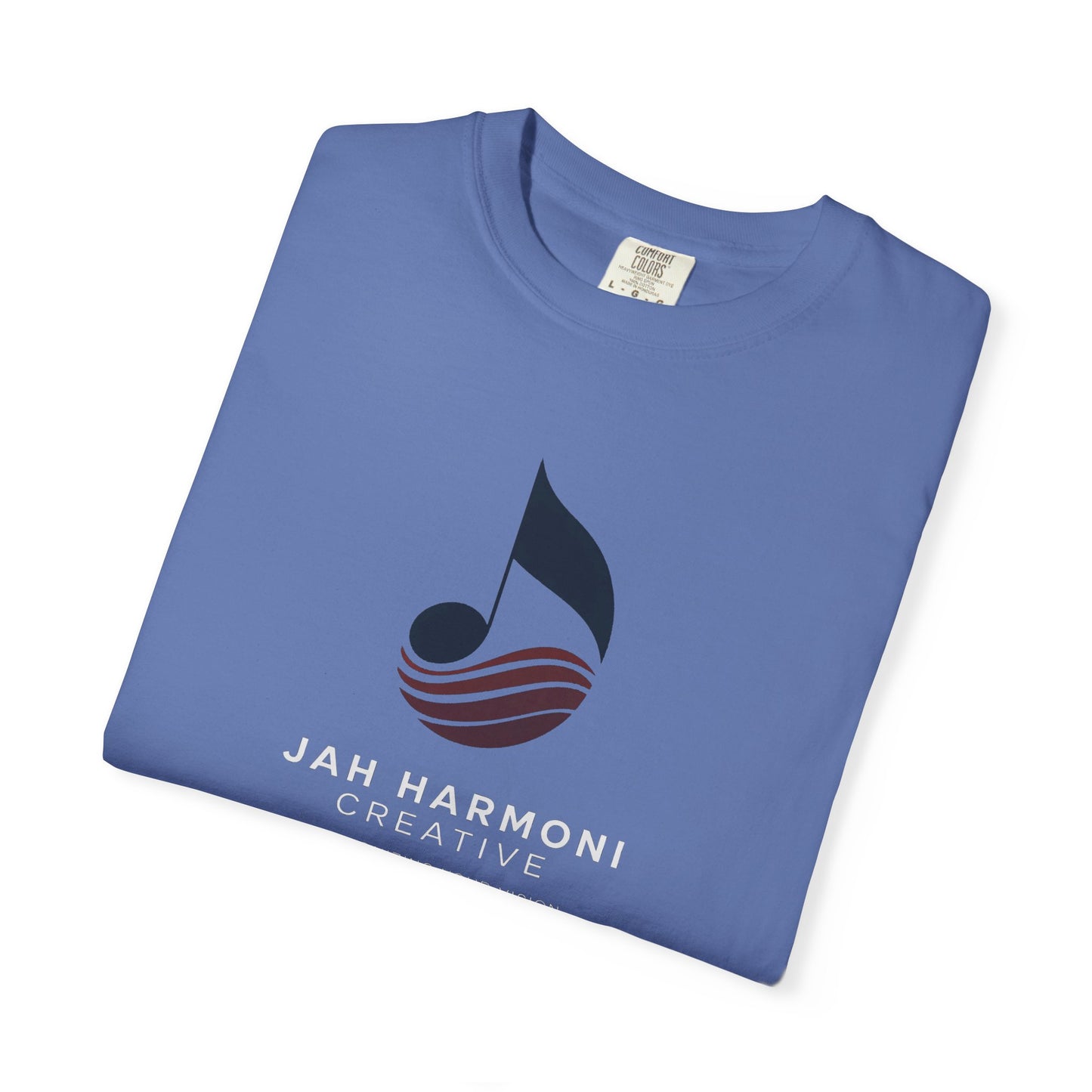 Music Logo T‑Shirt — “Jah Harmoni Creative” Branded Tee