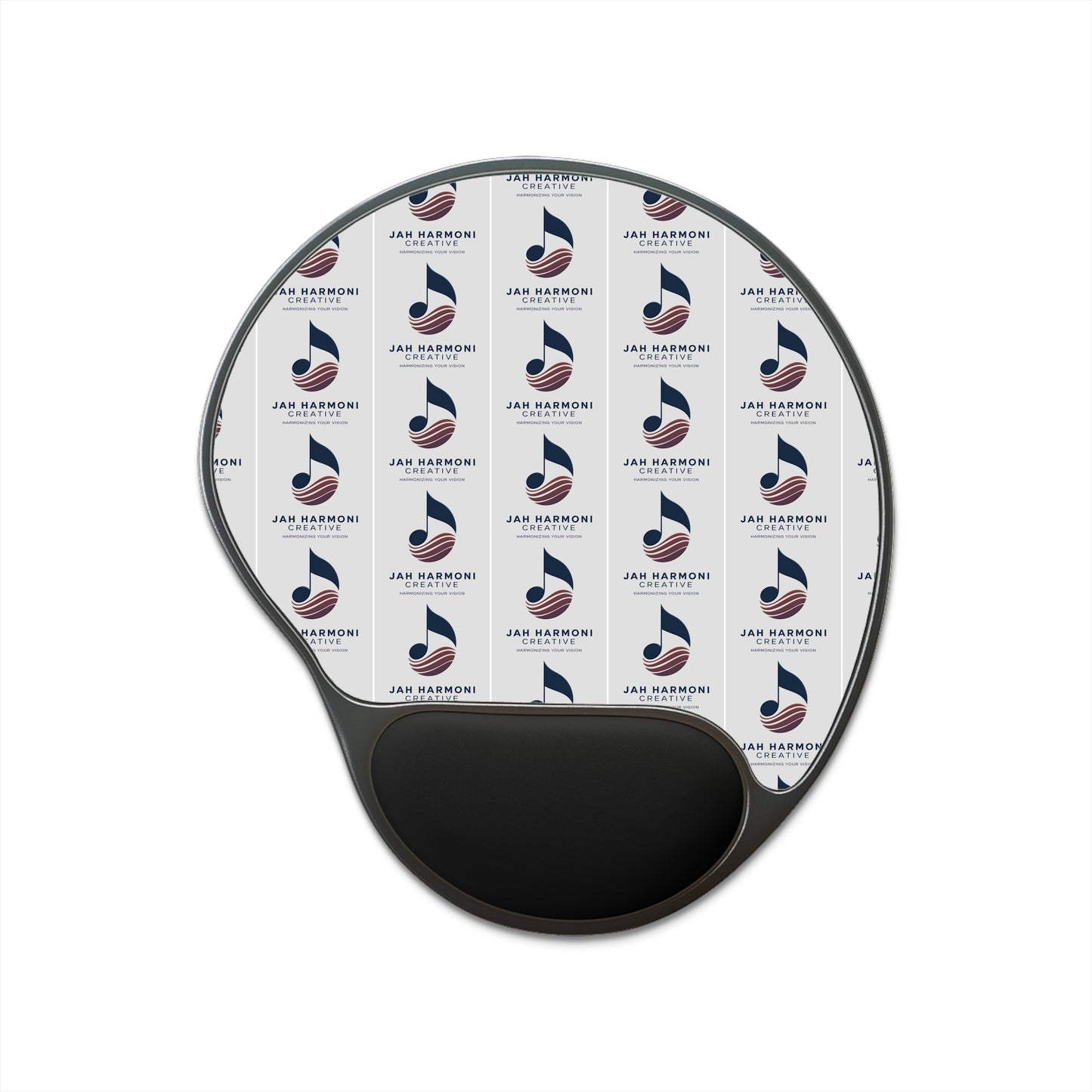 Ergonomic Mouse Pad with Wrist Rest — Nautical Logo Pattern