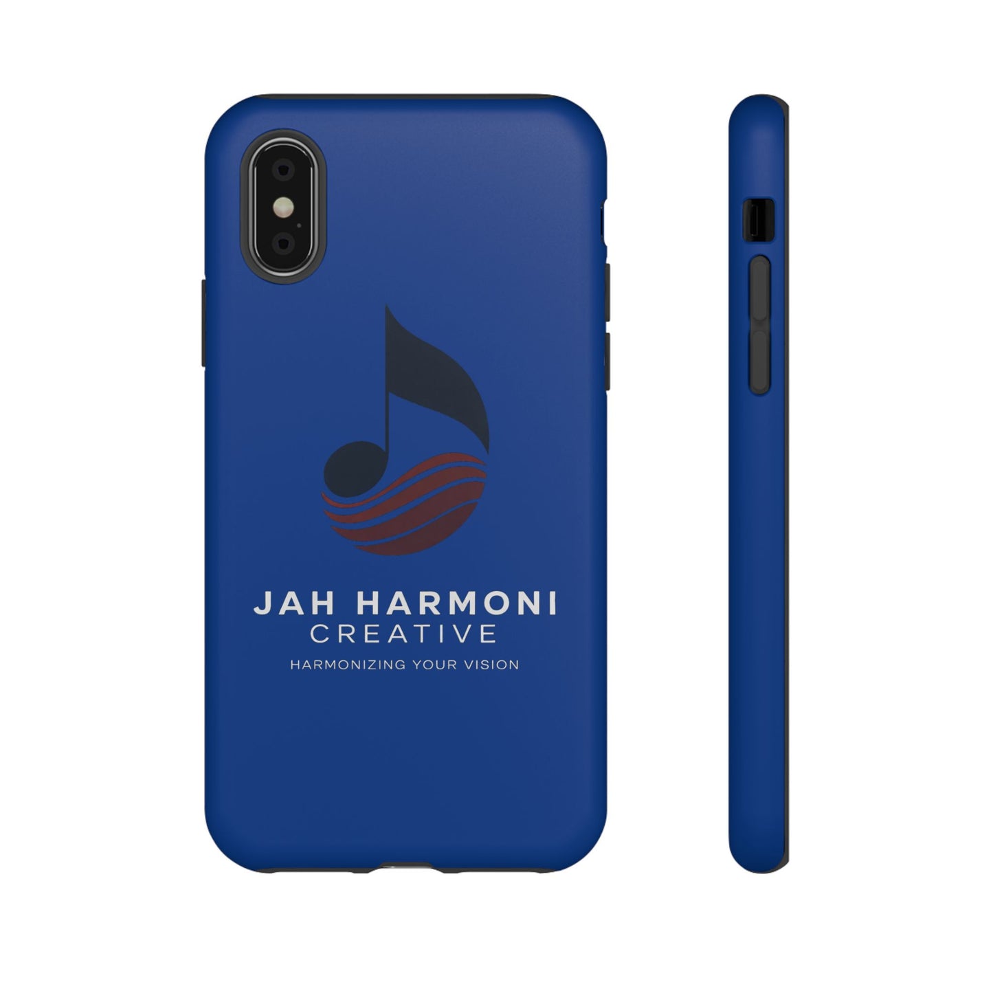 Tough Cases - Blue Logo Phone Case | Jah Harmoni Creative Protective Cover