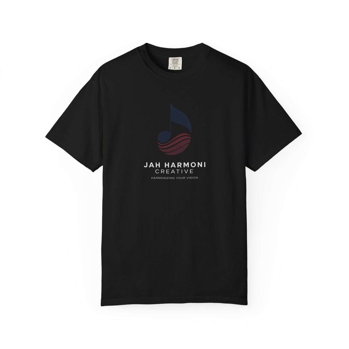 Music Logo T‑Shirt — “Jah Harmoni Creative” Branded Tee