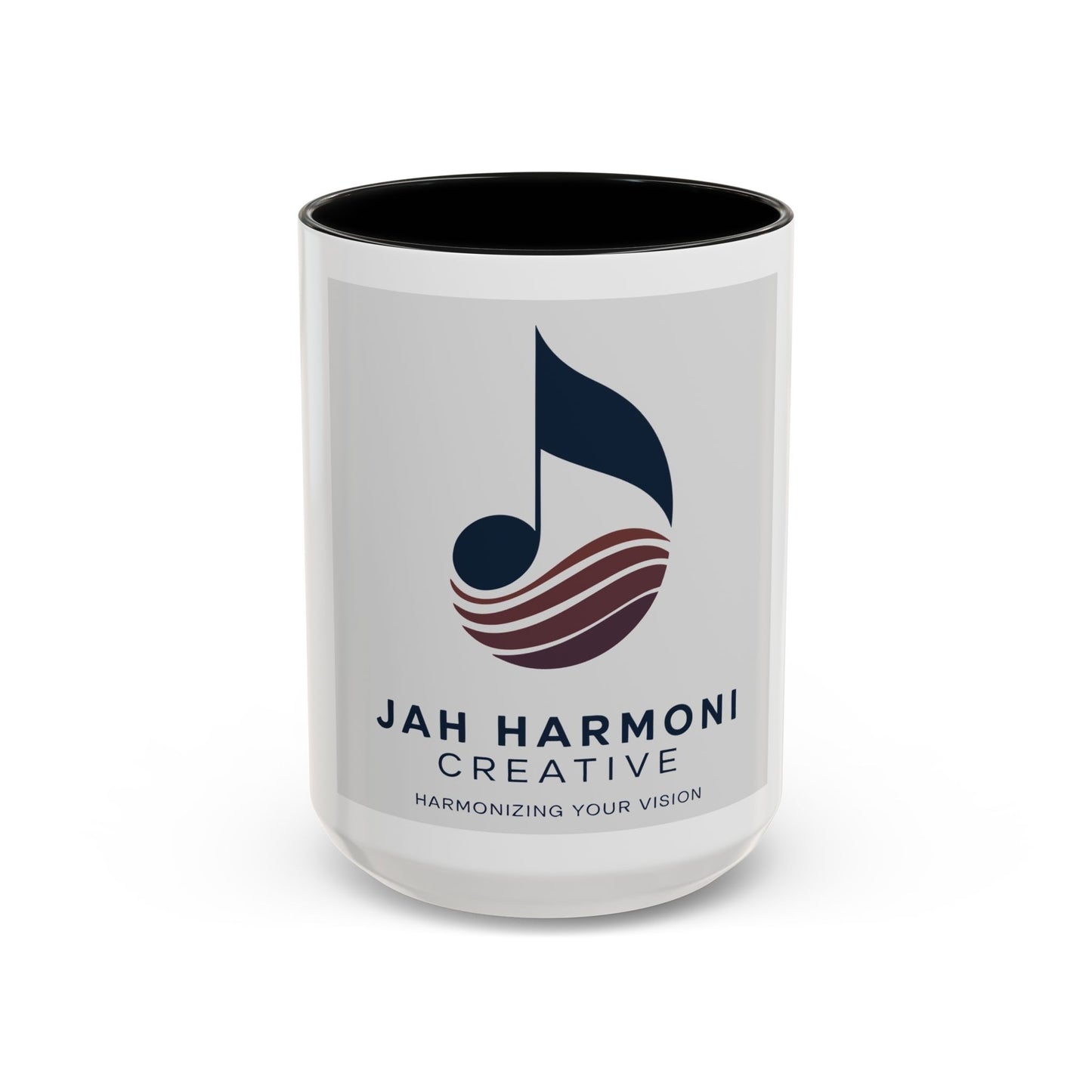Logo Accent Coffee Mug — Jah Harmoni Creative Branded 11/15oz Ceramic Mug