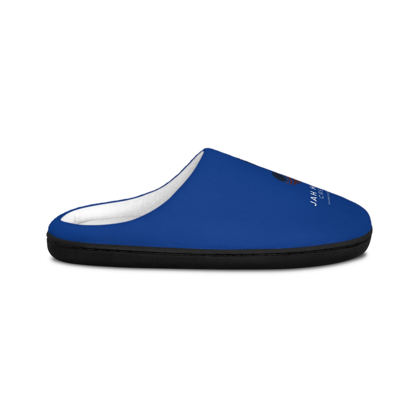 Cozy Jah Harmoni Blue Logo Unisex Indoor Slippers — Soft Home Slip-Ons