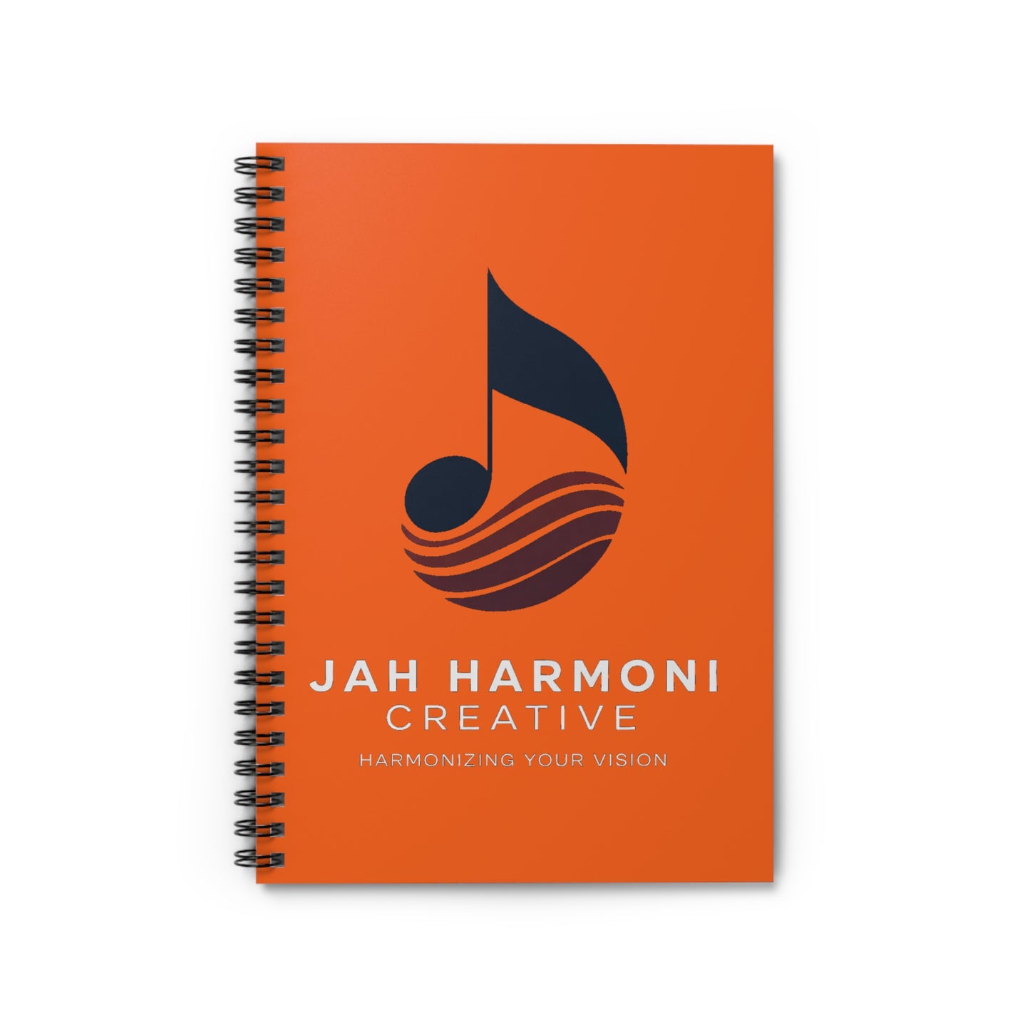 Jah Harmoni Creative Branded Spiral Notebook — Ruled Journal for Music & Design Notes
