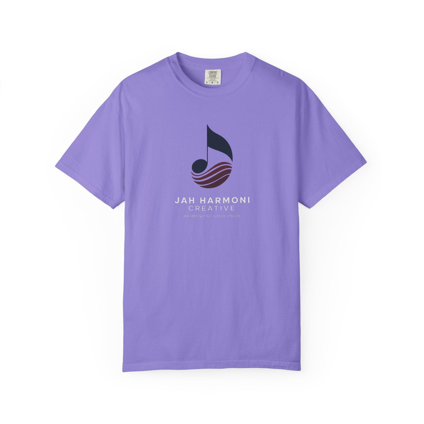 Music Logo T‑Shirt — “Jah Harmoni Creative” Branded Tee