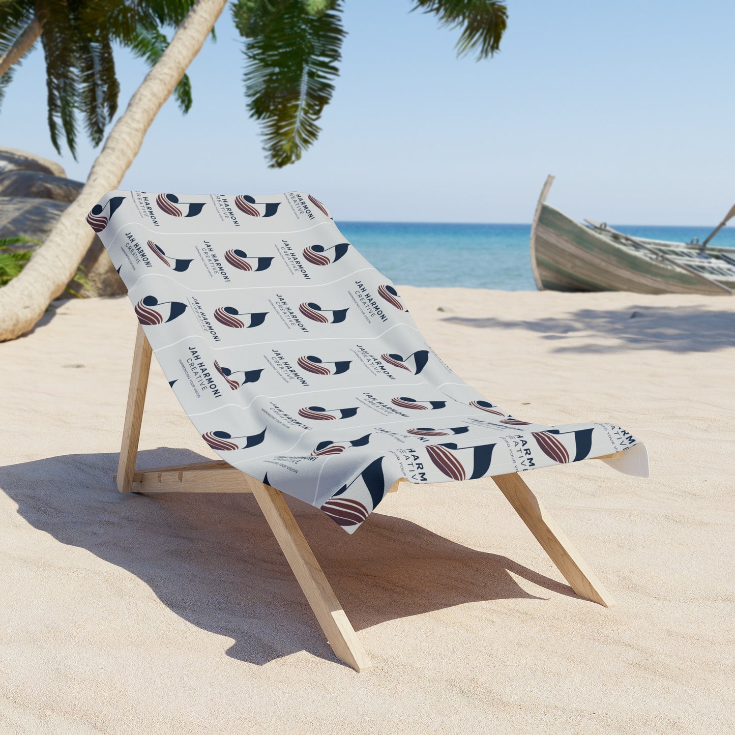 Custom Logo Beach Towel — Personalized Branded Pattern Towel