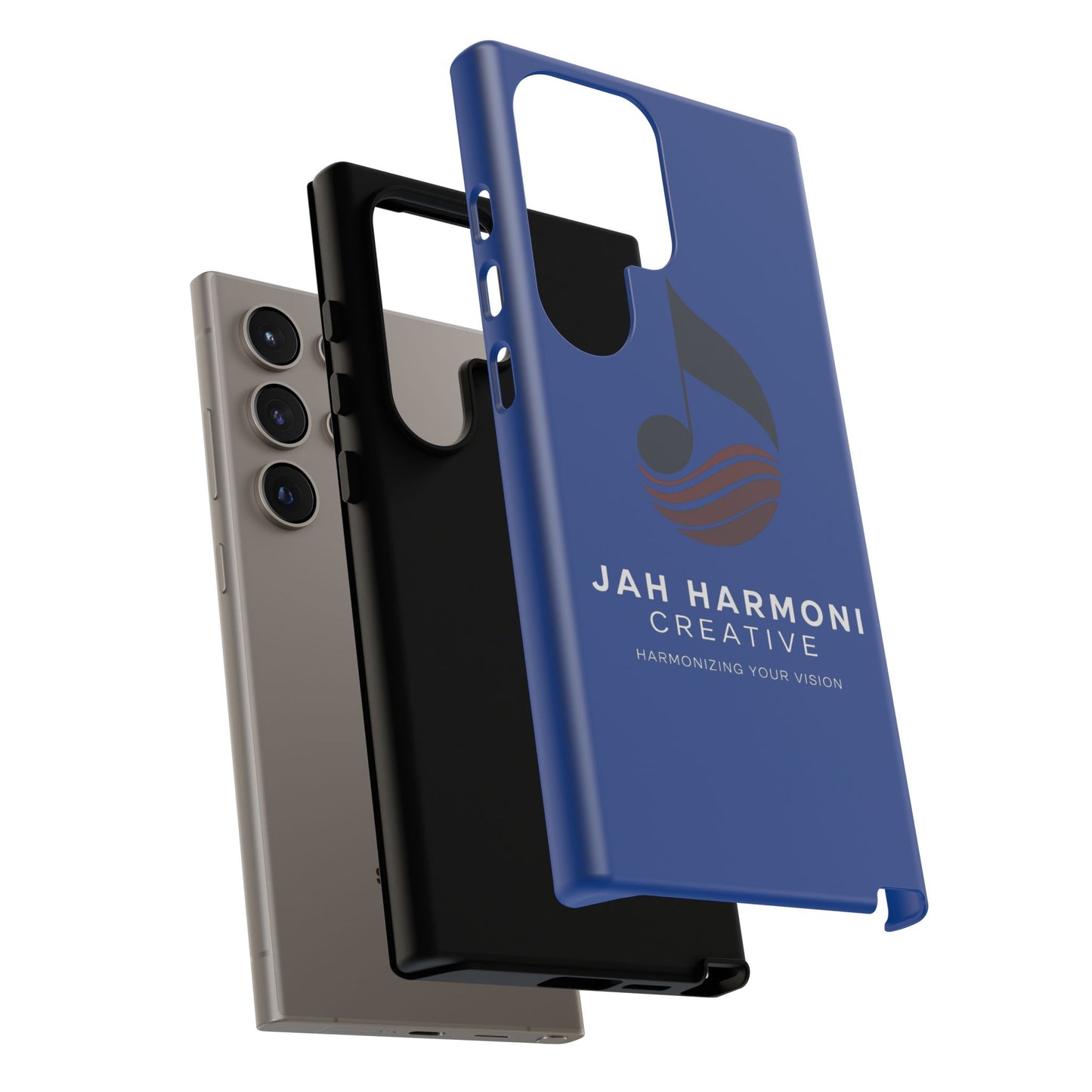 Tough Cases - Blue Logo Phone Case | Jah Harmoni Creative Protective Cover