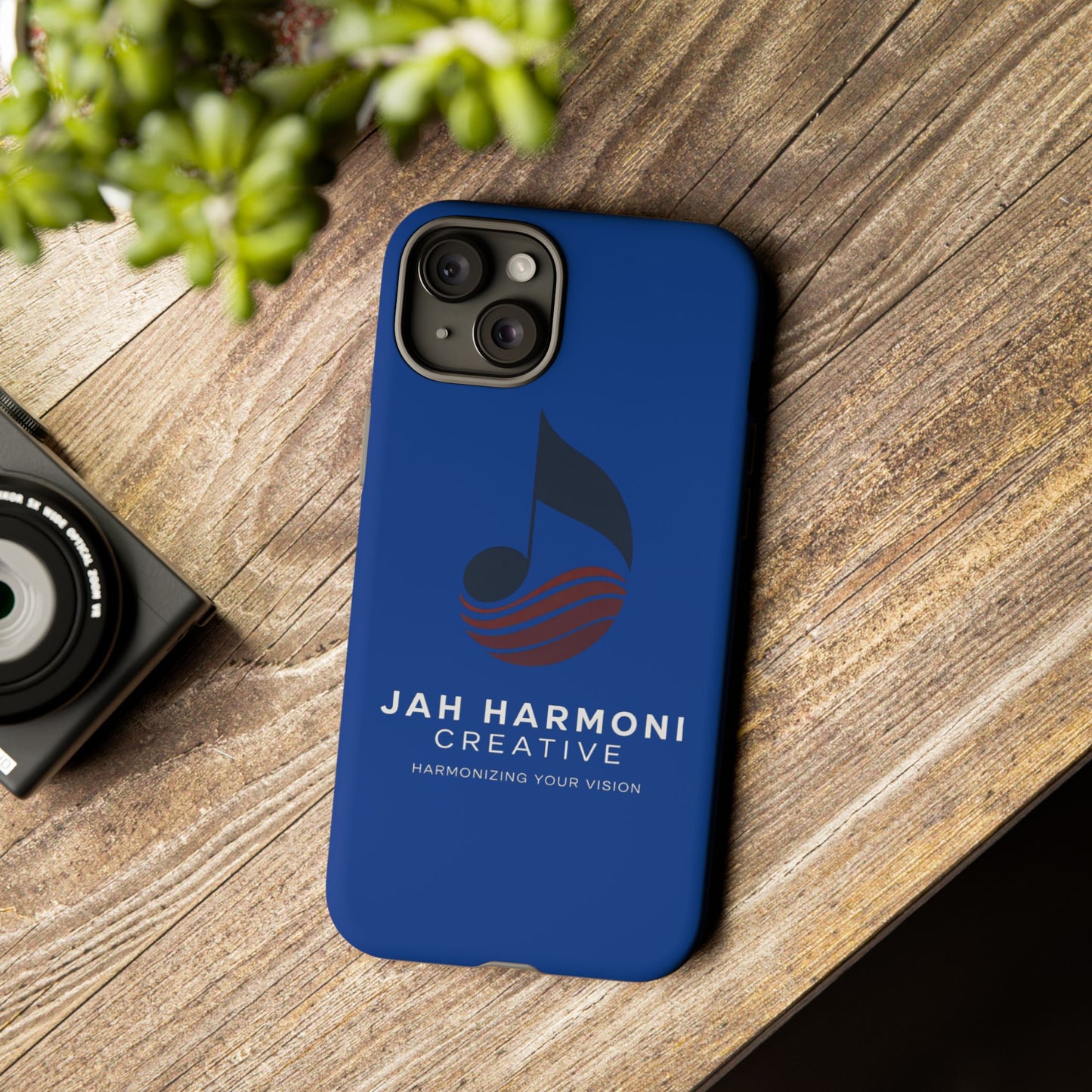 Tough Cases - Blue Logo Phone Case | Jah Harmoni Creative Protective Cover
