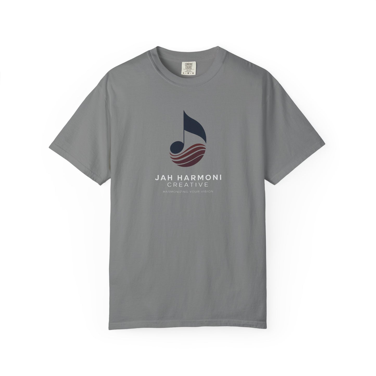 Music Logo T‑Shirt — “Jah Harmoni Creative” Branded Tee