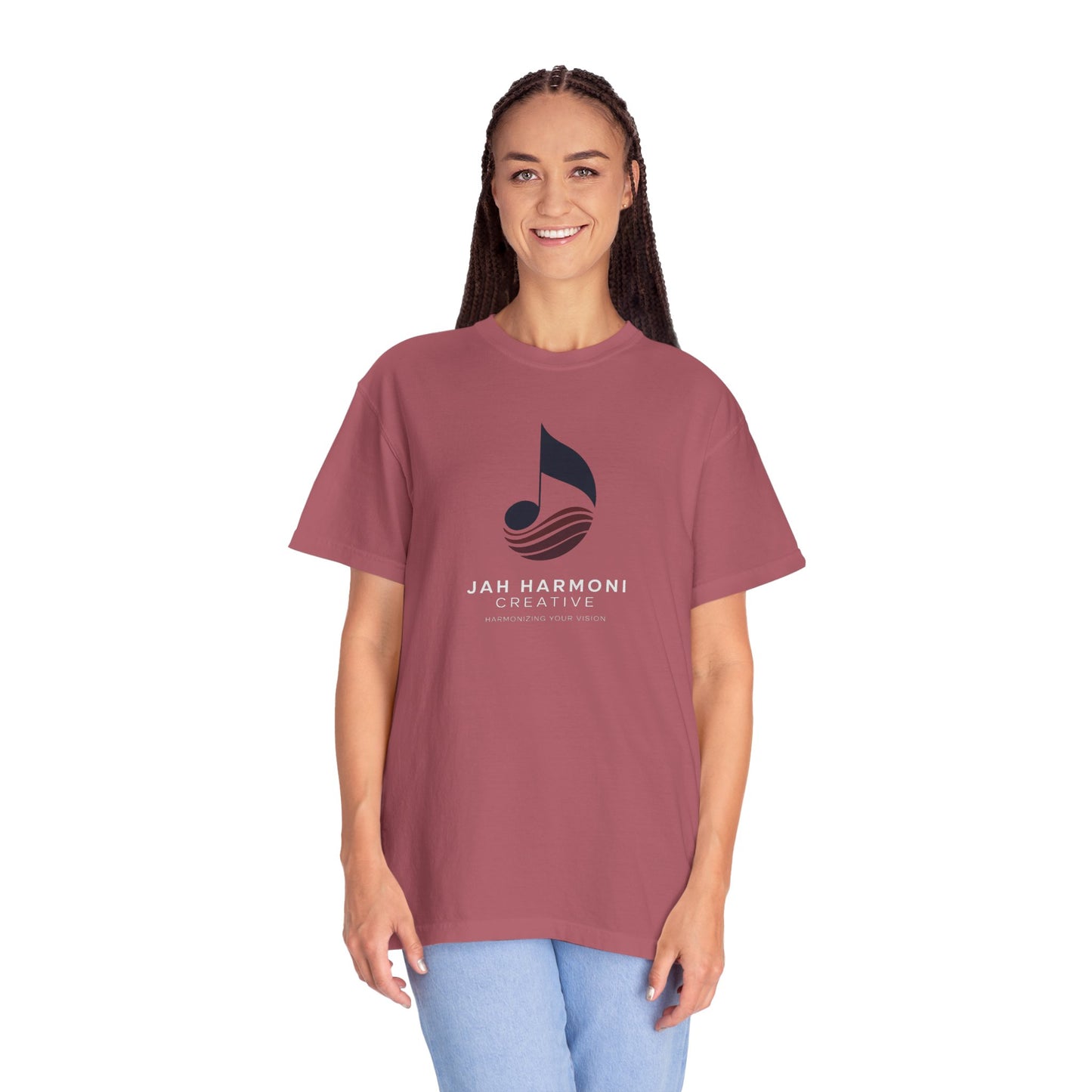 Music Logo T‑Shirt — “Jah Harmoni Creative” Branded Tee
