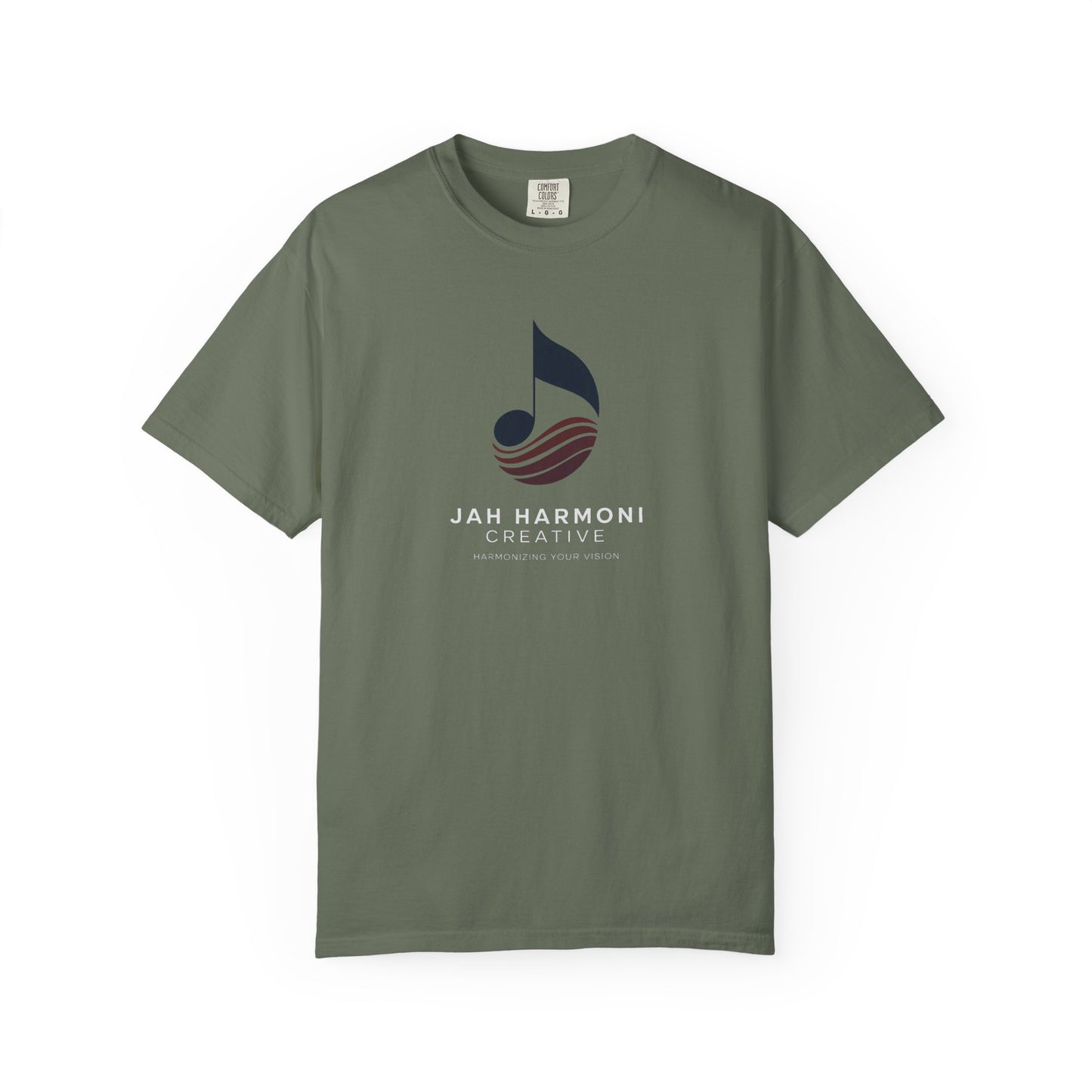 Music Logo T‑Shirt — “Jah Harmoni Creative” Branded Tee