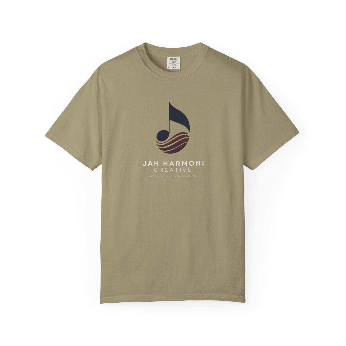 Music Logo T‑Shirt — “Jah Harmoni Creative” Branded Tee