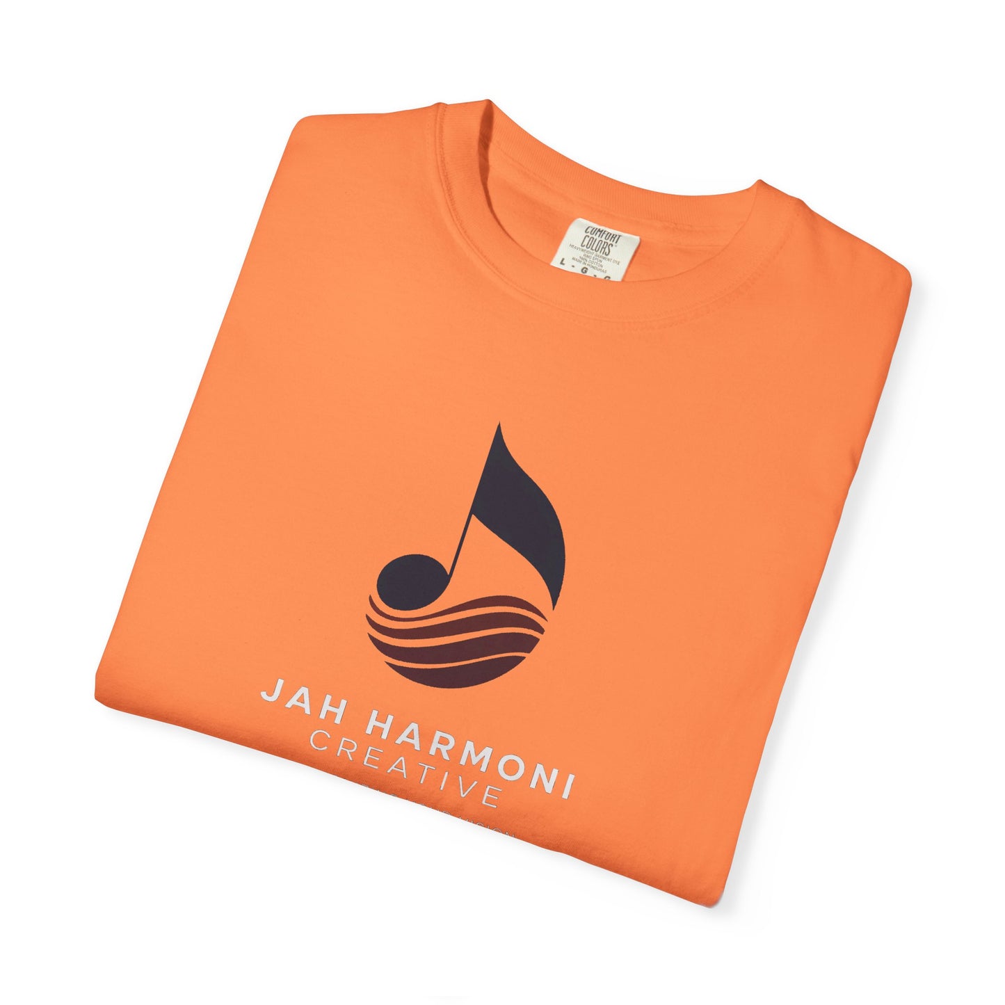 Music Logo T‑Shirt — “Jah Harmoni Creative” Branded Tee