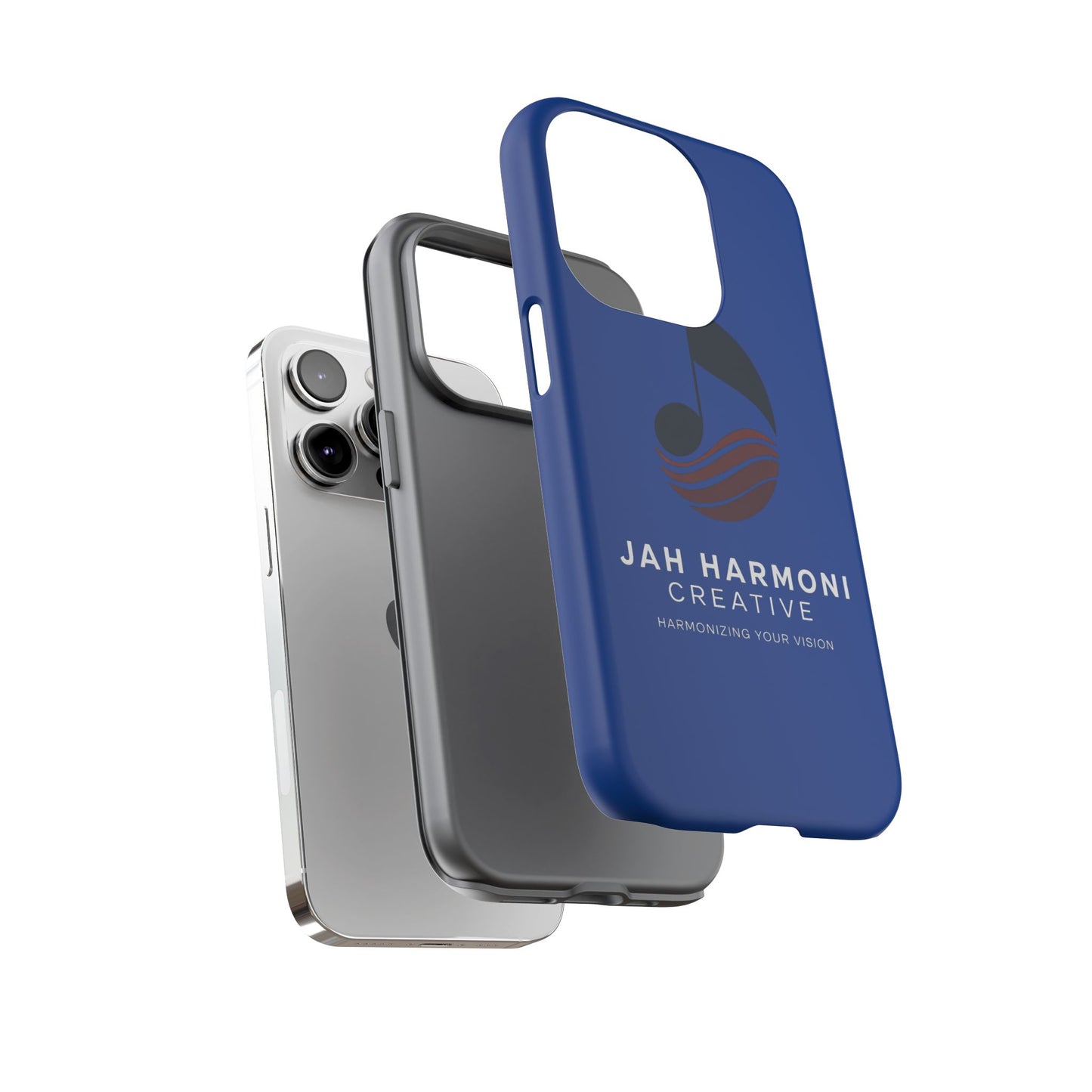 Tough Cases - Blue Logo Phone Case | Jah Harmoni Creative Protective Cover