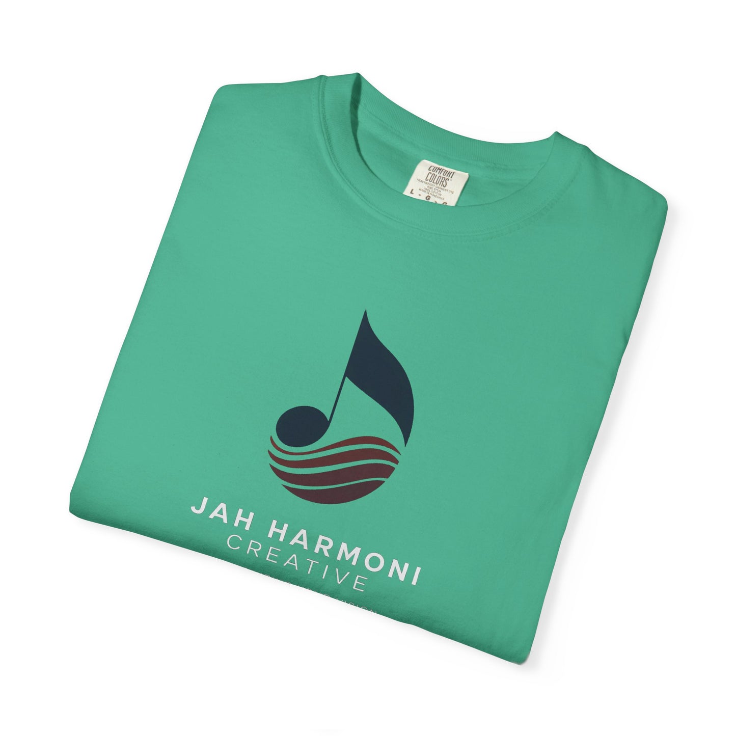 Music Logo T‑Shirt — “Jah Harmoni Creative” Branded Tee