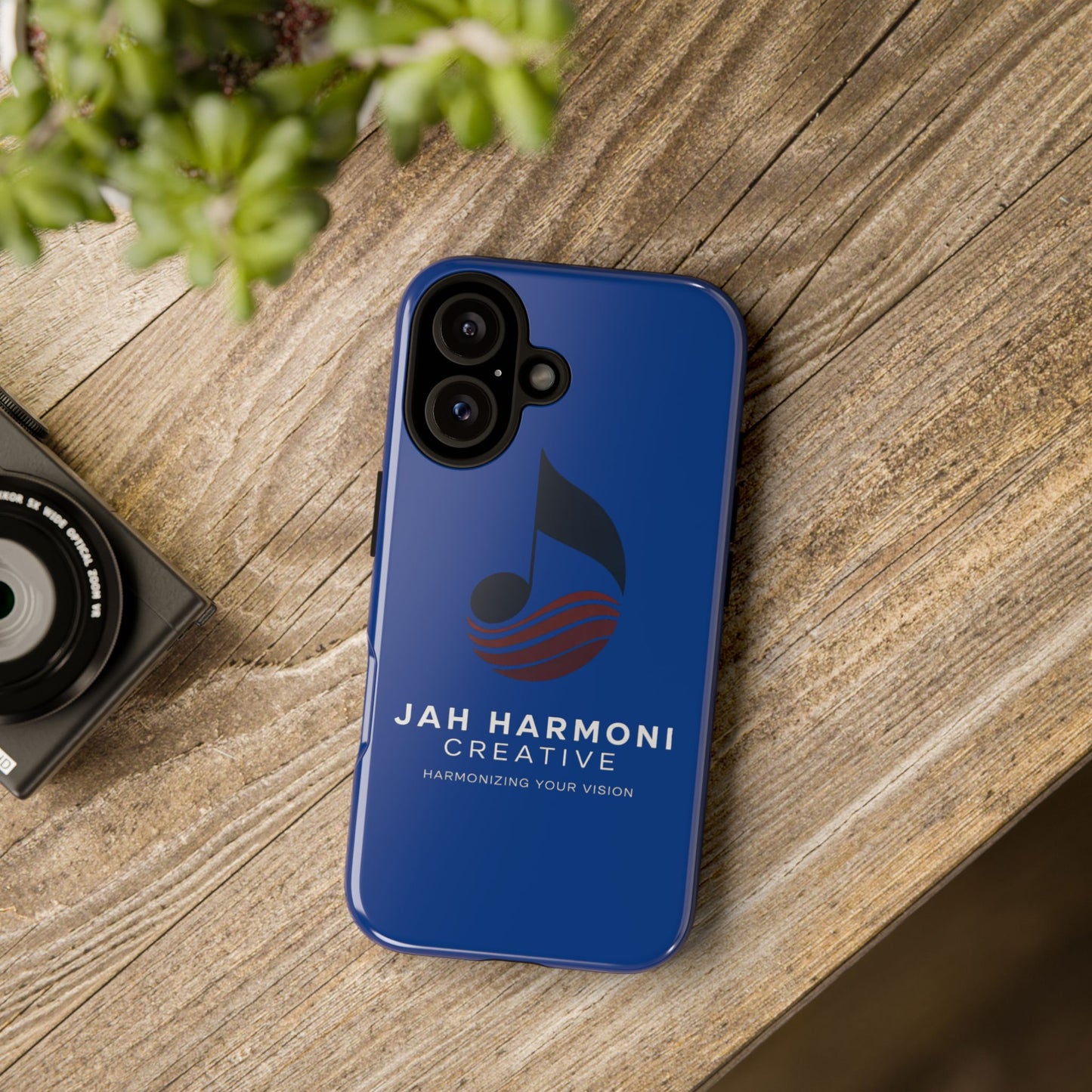 Tough Cases - Blue Logo Phone Case | Jah Harmoni Creative Protective Cover