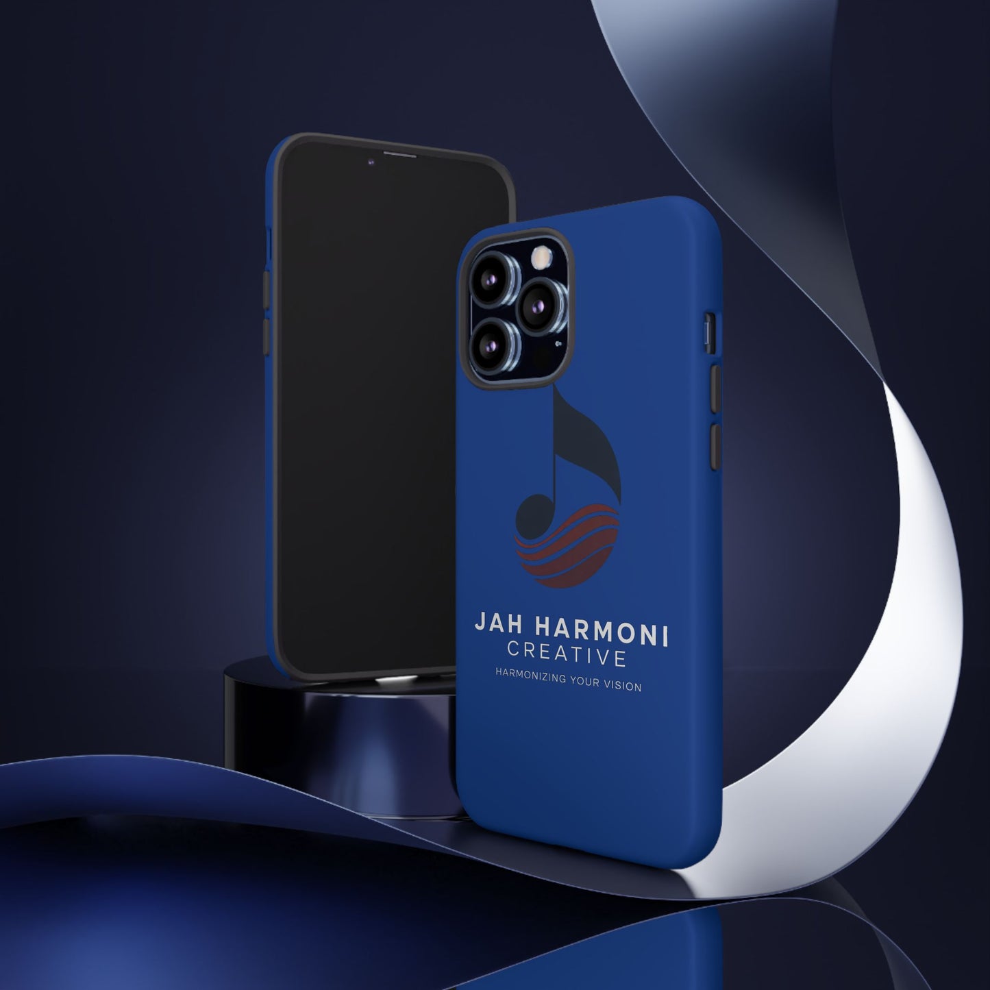 Tough Cases - Blue Logo Phone Case | Jah Harmoni Creative Protective Cover