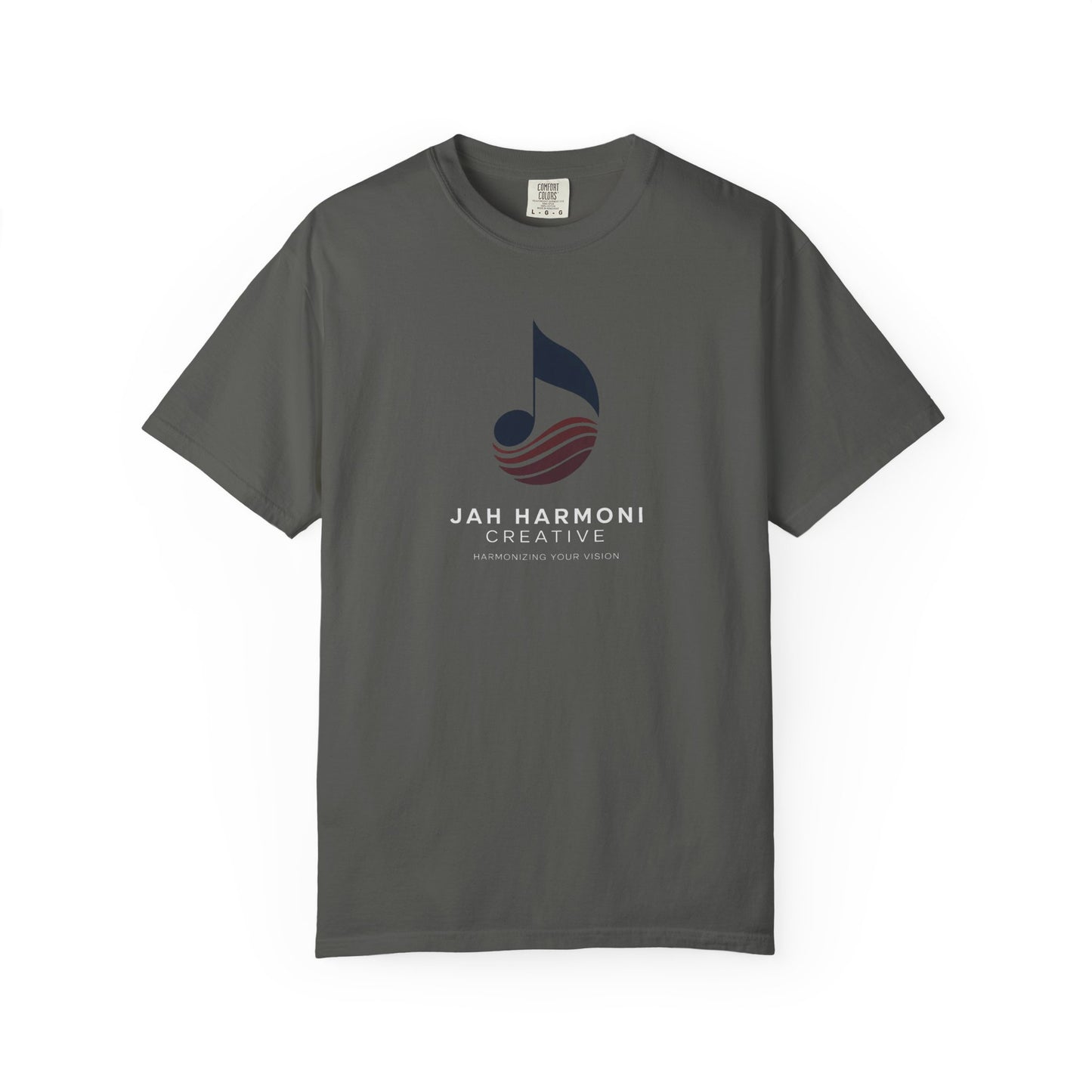 Music Logo T‑Shirt — “Jah Harmoni Creative” Branded Tee