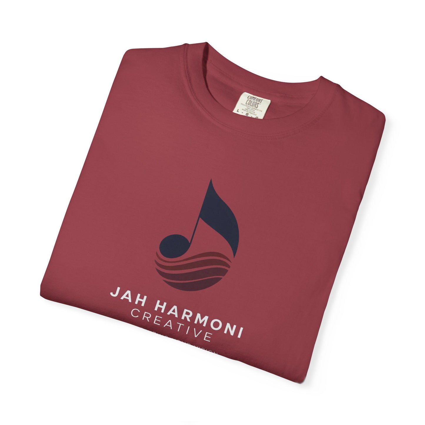 Music Logo T‑Shirt — “Jah Harmoni Creative” Branded Tee