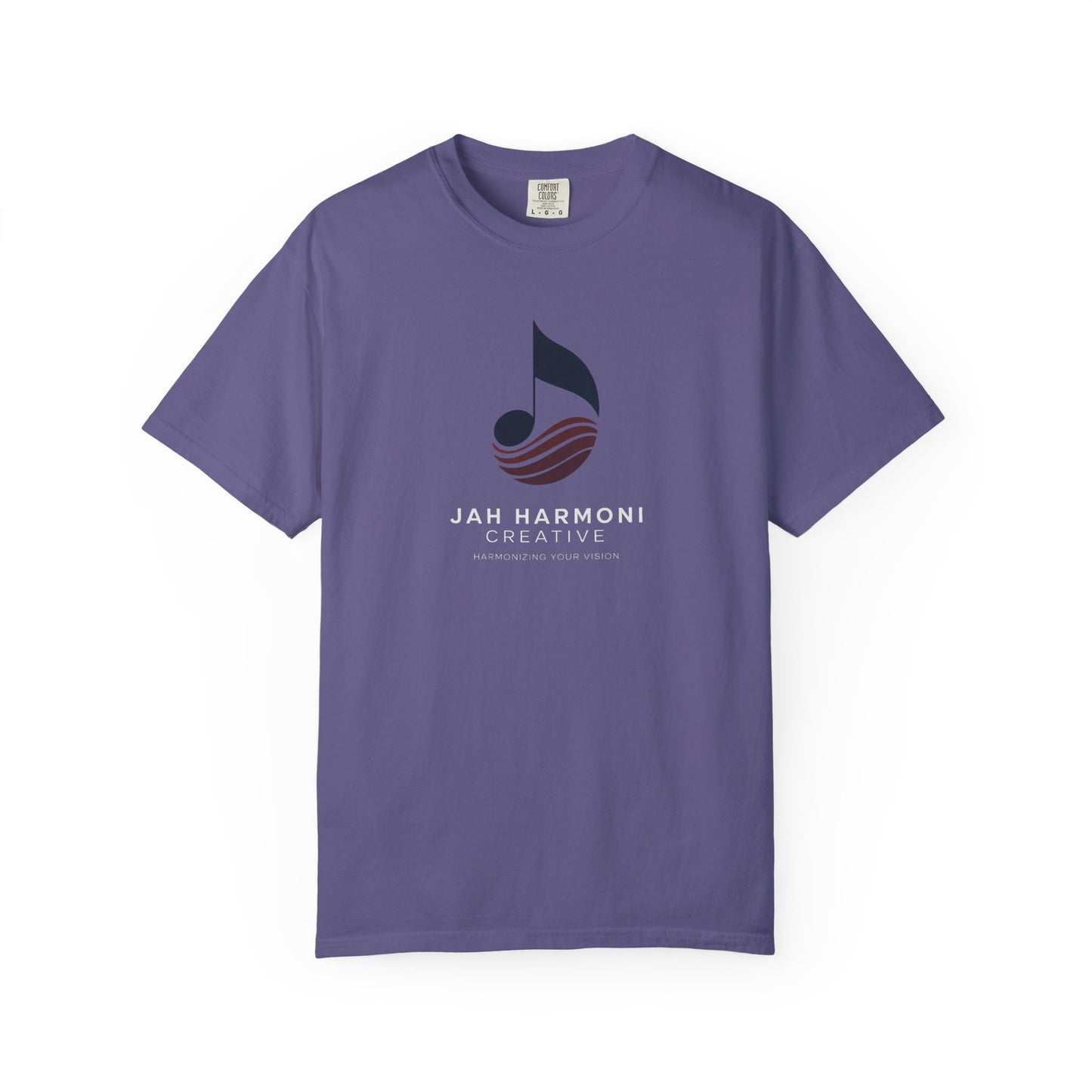 Music Logo T‑Shirt — “Jah Harmoni Creative” Branded Tee