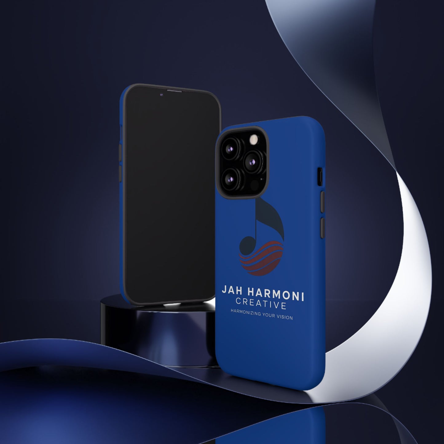 Tough Cases - Blue Logo Phone Case | Jah Harmoni Creative Protective Cover