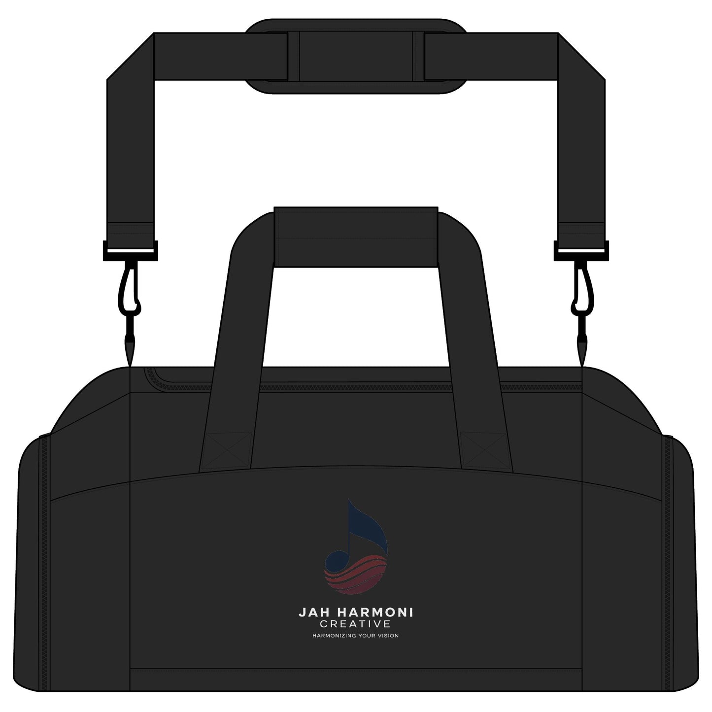 Gym Bag with Custom Music Logo — Durable Duffle for Musicians & Athletes
