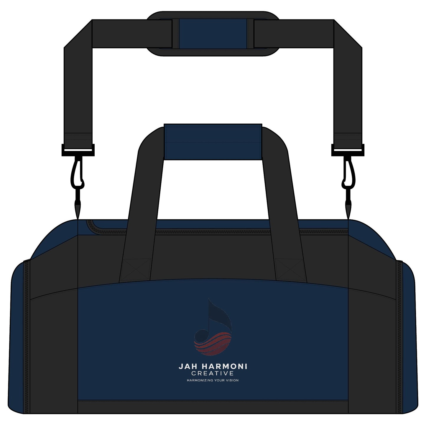 Gym Bag with Custom Music Logo — Durable Duffle for Musicians & Athletes