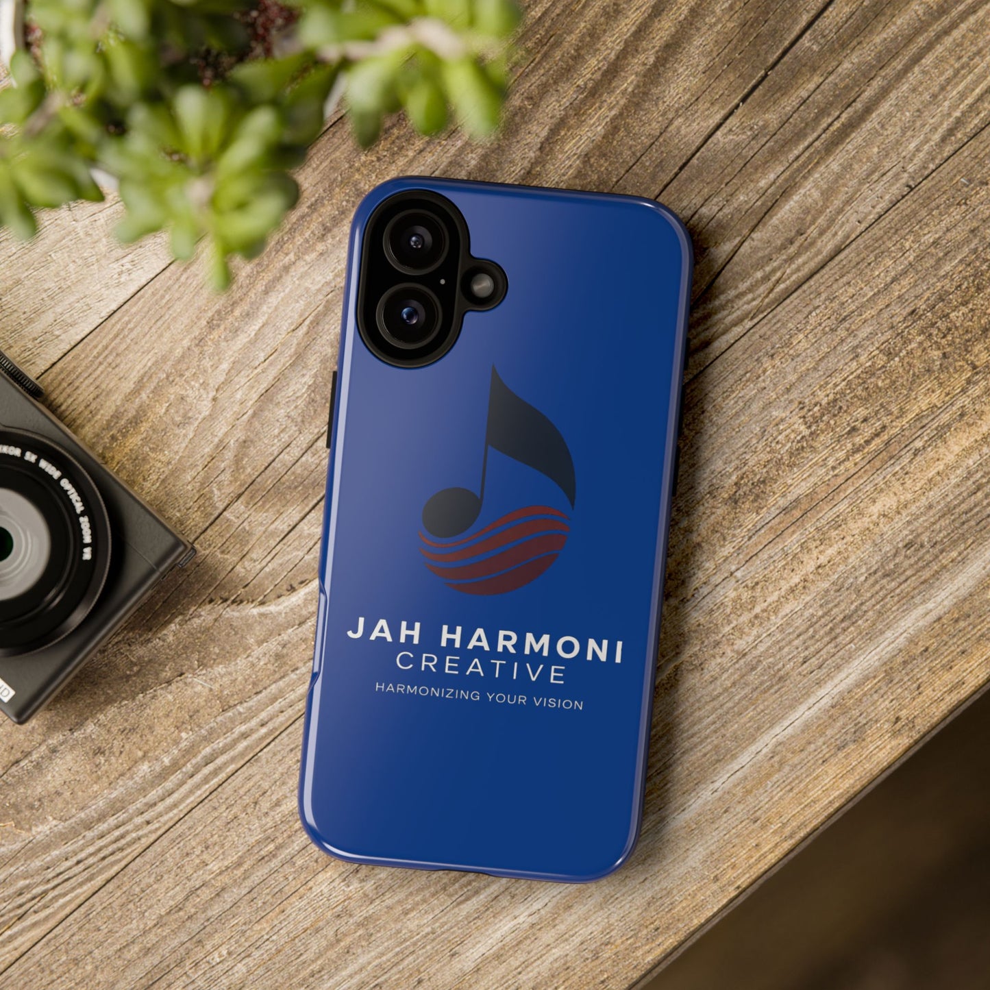 Tough Cases - Blue Logo Phone Case | Jah Harmoni Creative Protective Cover