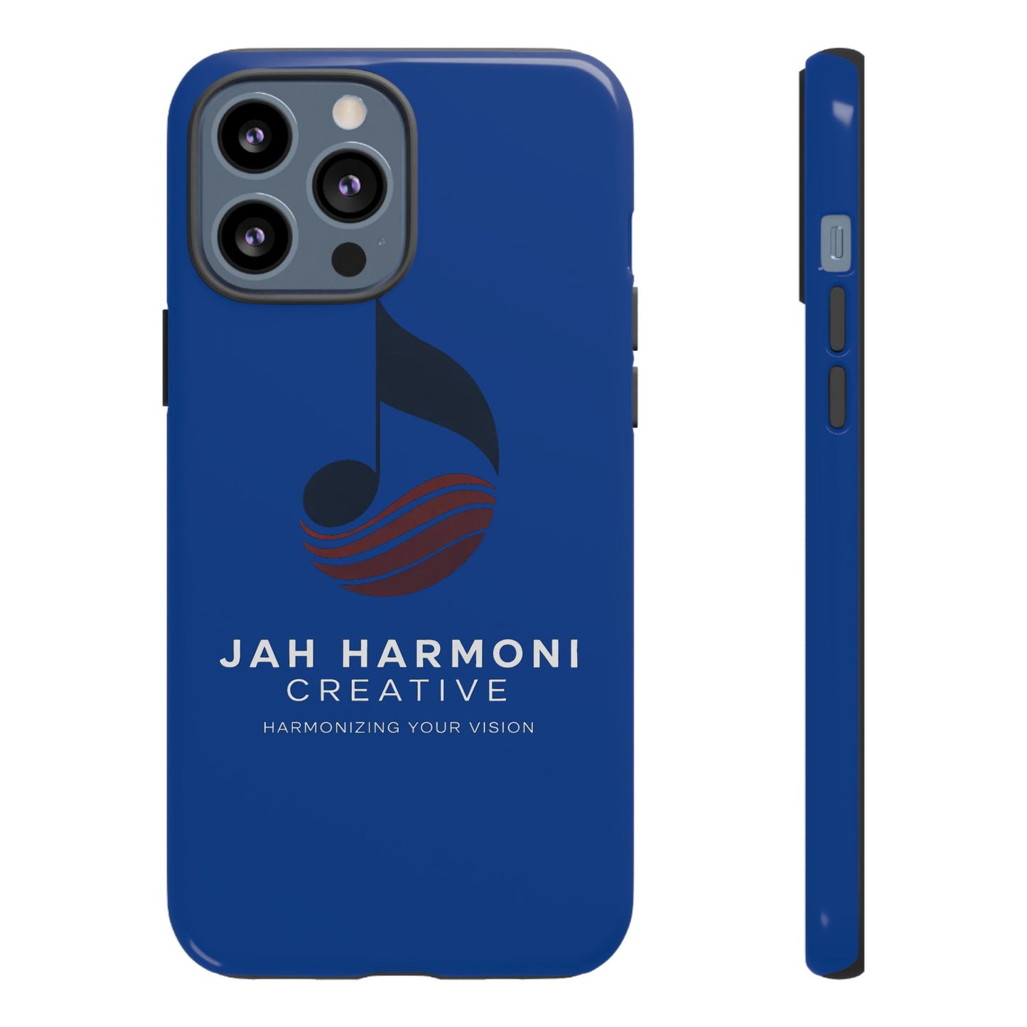 Tough Cases - Blue Logo Phone Case | Jah Harmoni Creative Protective Cover