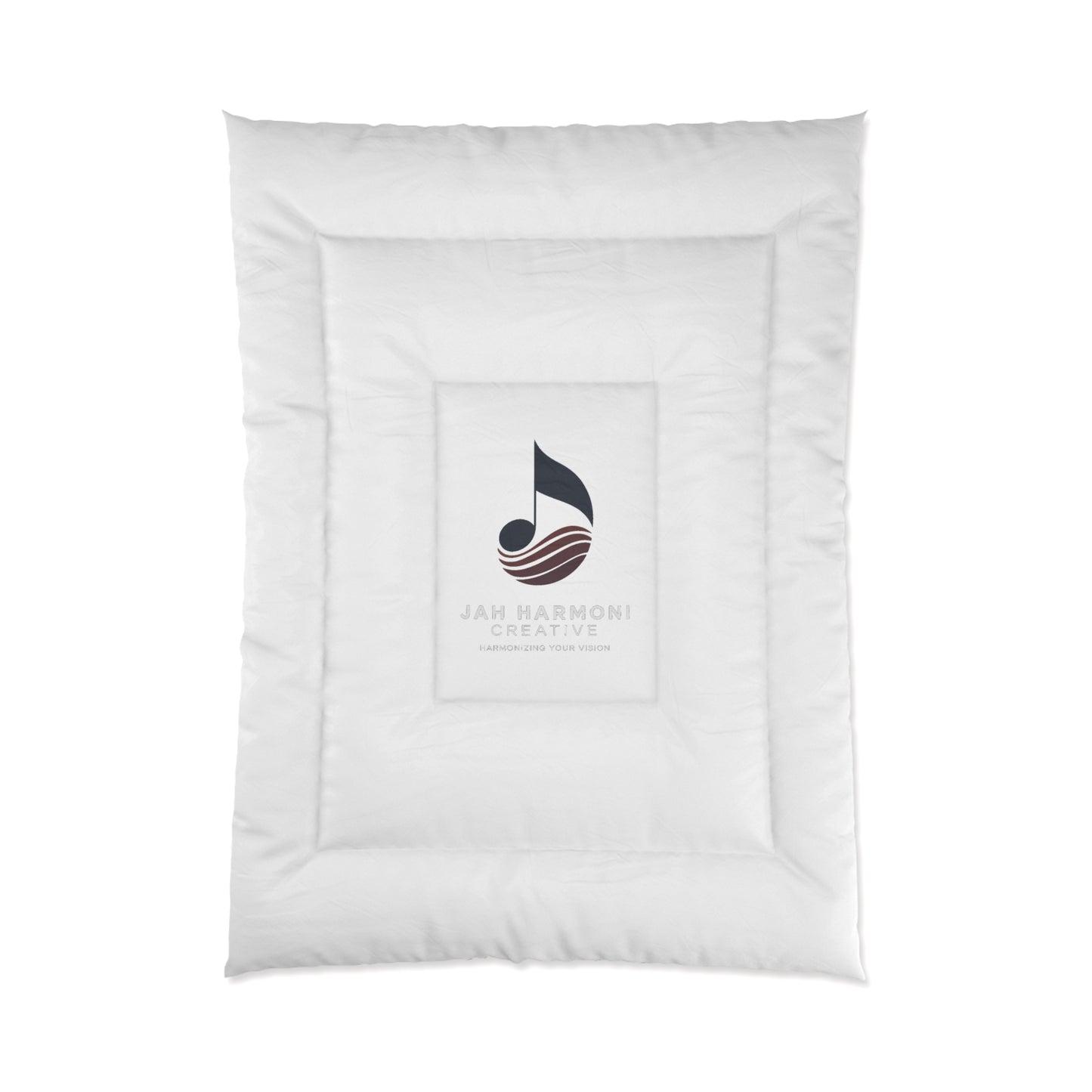 Music Logo Comforter – 'Jah Harmoni Creative' Branded Bedspread