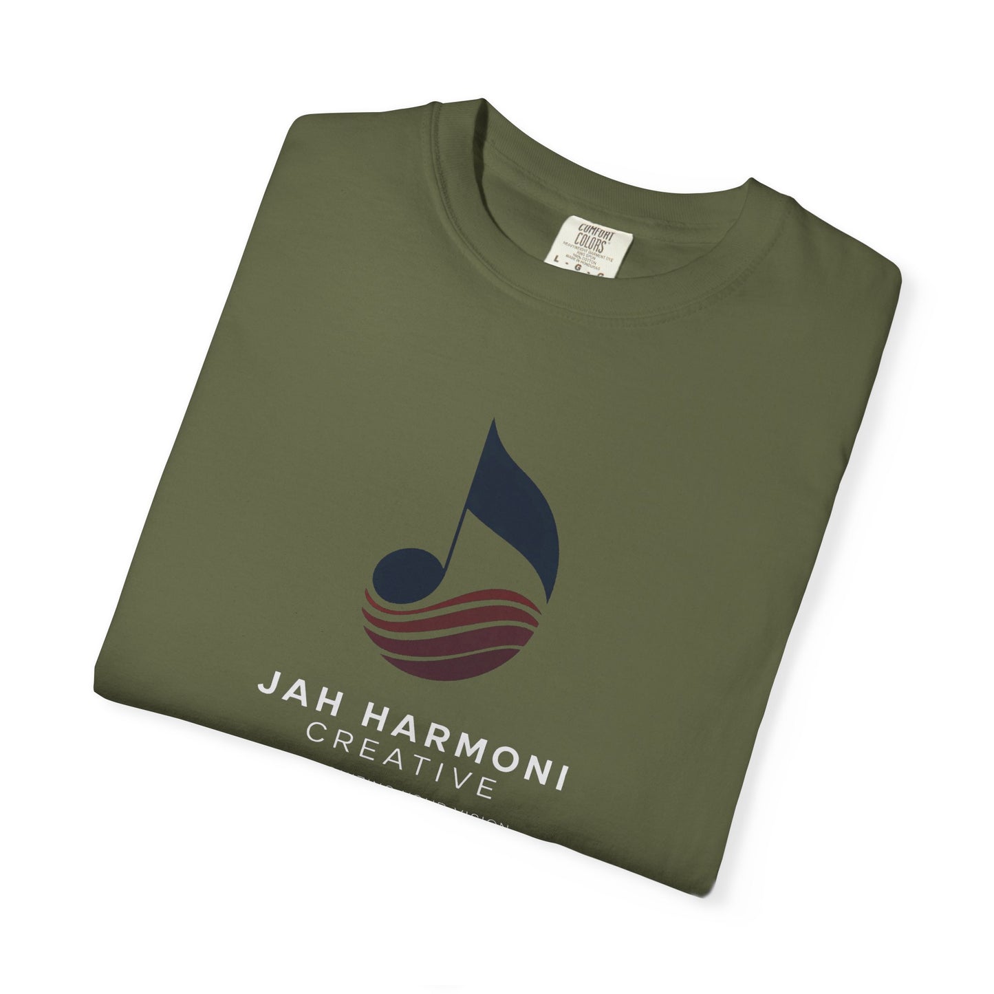 Music Logo T‑Shirt — “Jah Harmoni Creative” Branded Tee