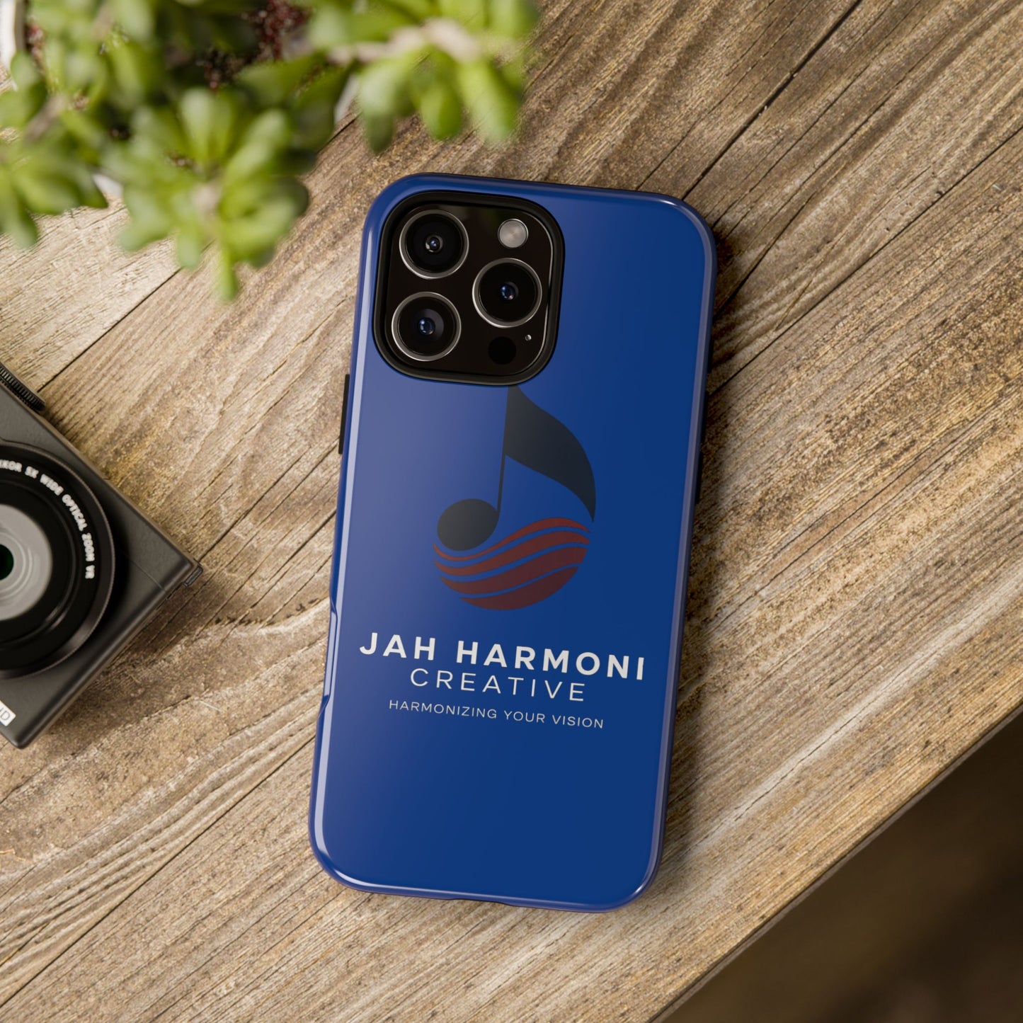 Tough Cases - Blue Logo Phone Case | Jah Harmoni Creative Protective Cover