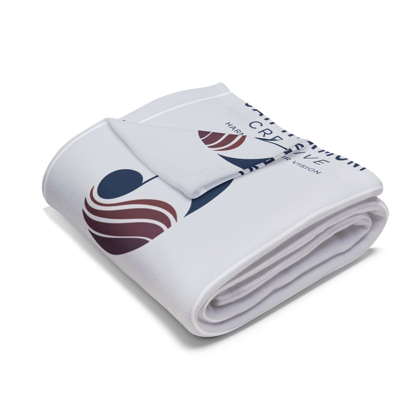 Arctic Fleece Blanket — Custom Logo Repeating Pattern Throw for Musicians & Creatives