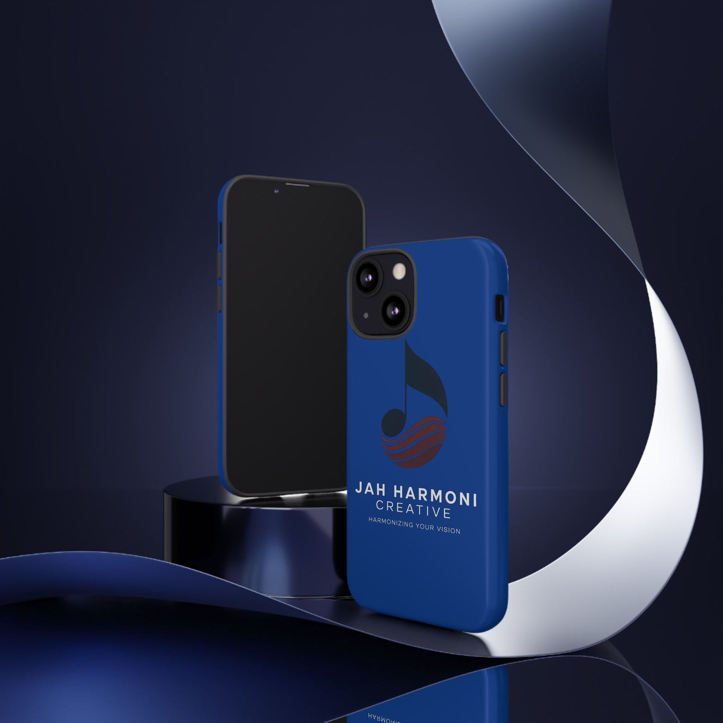 Tough Cases - Blue Logo Phone Case | Jah Harmoni Creative Protective Cover