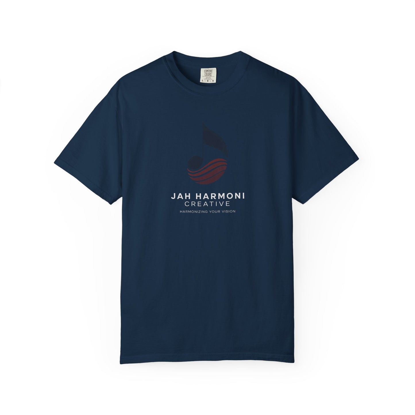 Music Logo T‑Shirt — “Jah Harmoni Creative” Branded Tee