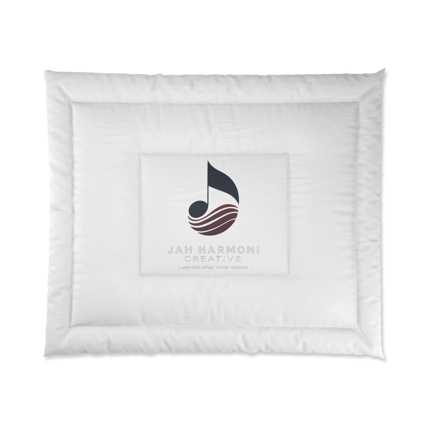Music Logo Comforter – 'Jah Harmoni Creative' Branded Bedspread