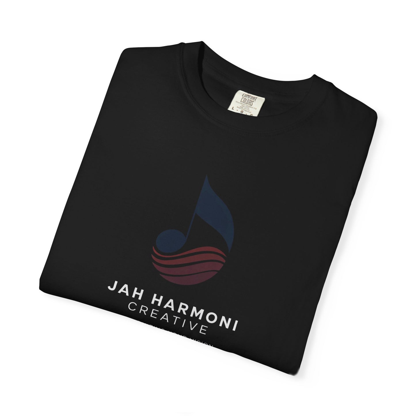 Music Logo T‑Shirt — “Jah Harmoni Creative” Branded Tee