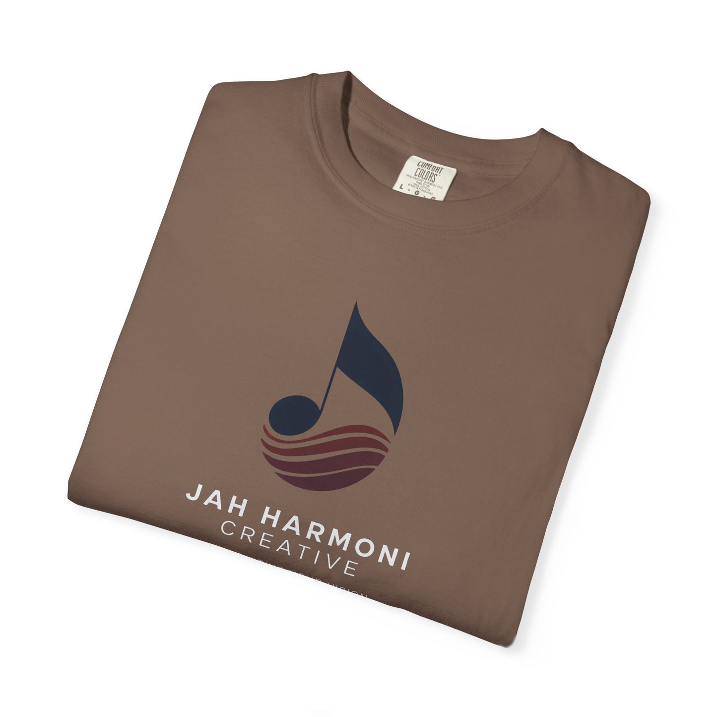 Music Logo T‑Shirt — “Jah Harmoni Creative” Branded Tee