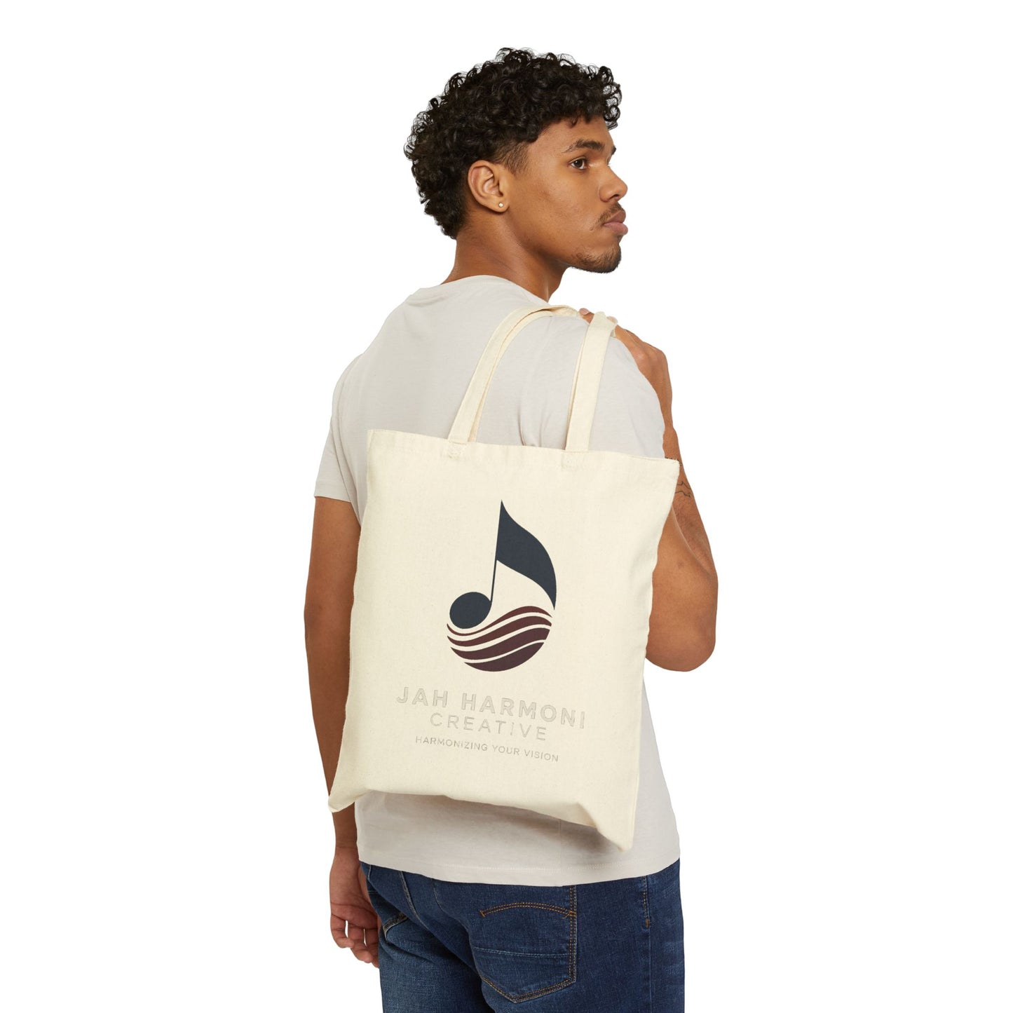 Canvas Tote Bag — Jah Harmoni Creative Logo Eco Shopper